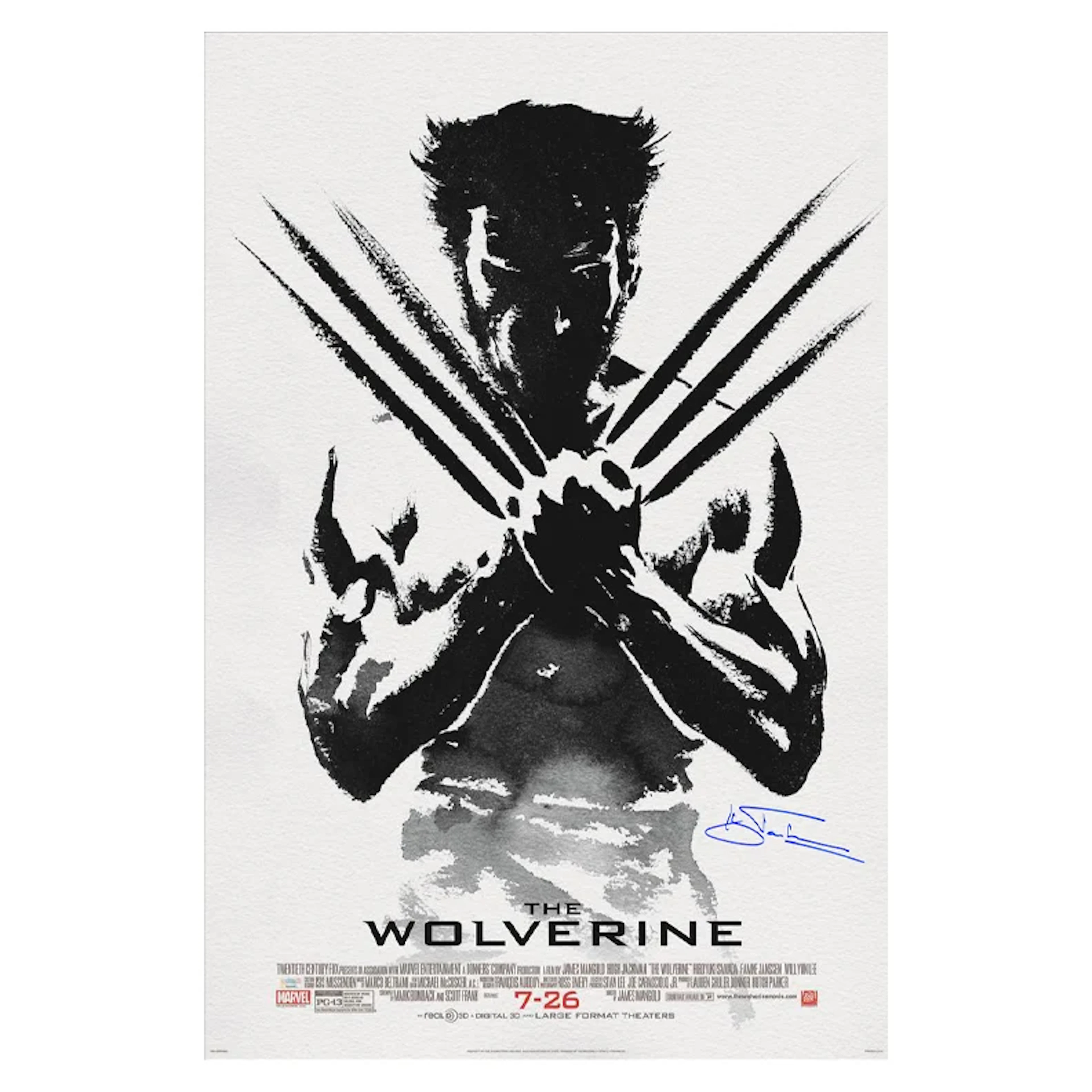 Hugh Jackman Autographed 2013 The Wolverine Original Double-Sided