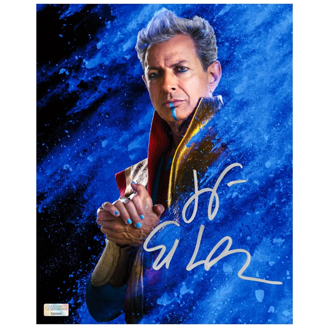 Jeff Goldblum Autographed 2017 Thor Ragnarok Grandmaster 8x10 Photo