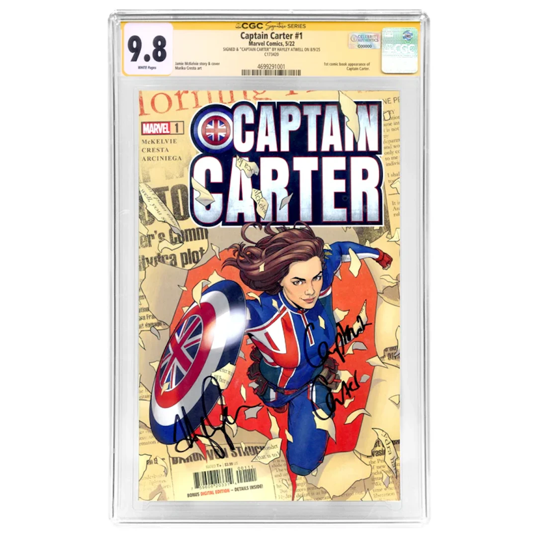 Hayley Atwell Autographed 2022 Captain Carter #1 CGC SS 9.8
