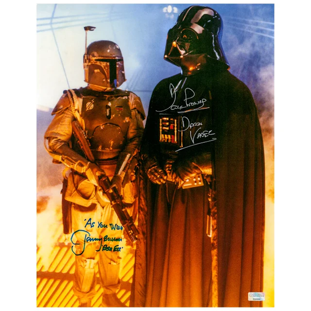 David Prowse and Jeremy Bulloch Autographed Star Wars Darth Vader