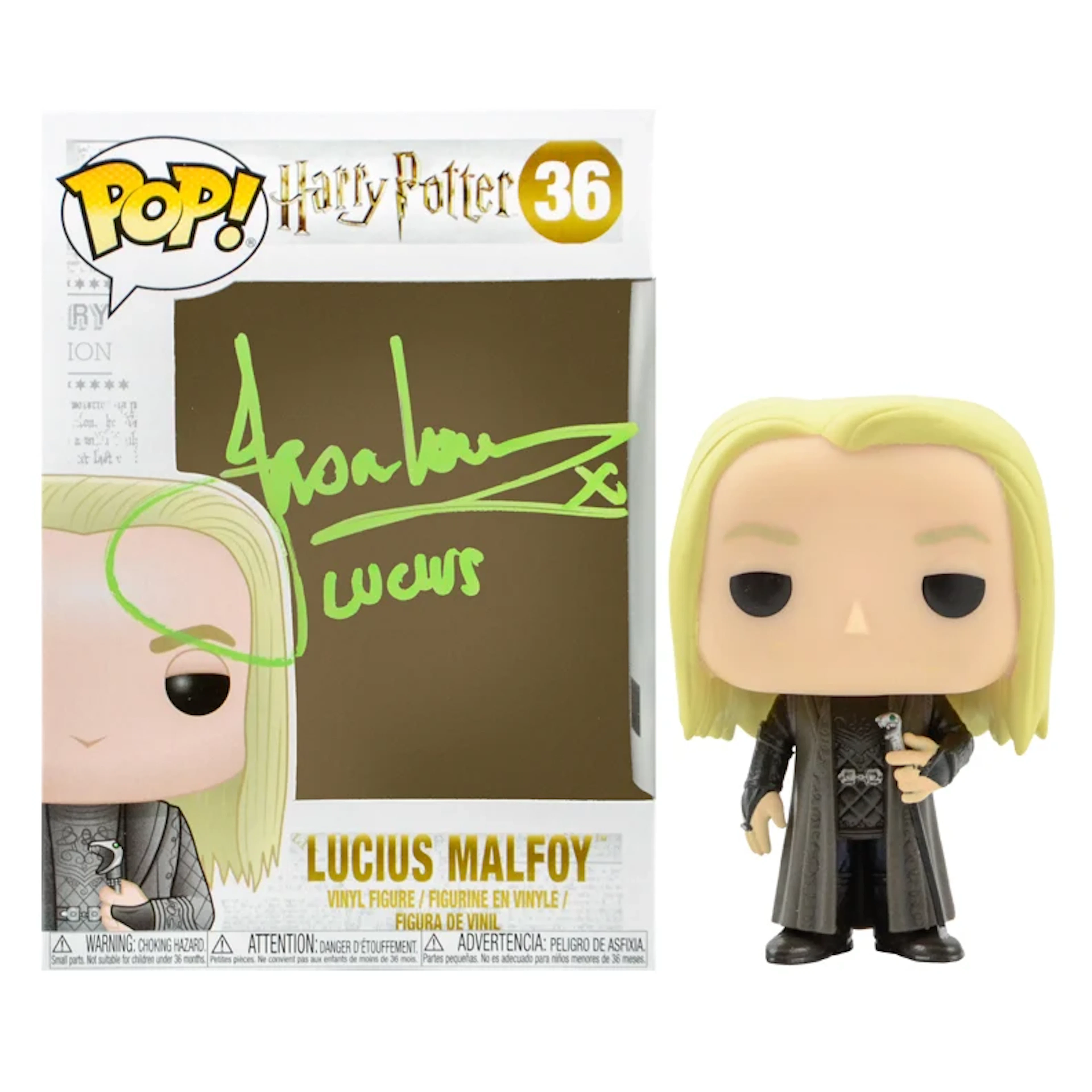 Jason Isaacs Autographed Harry Potter Lucius Malfoy #36 Pop Vinyl Figure