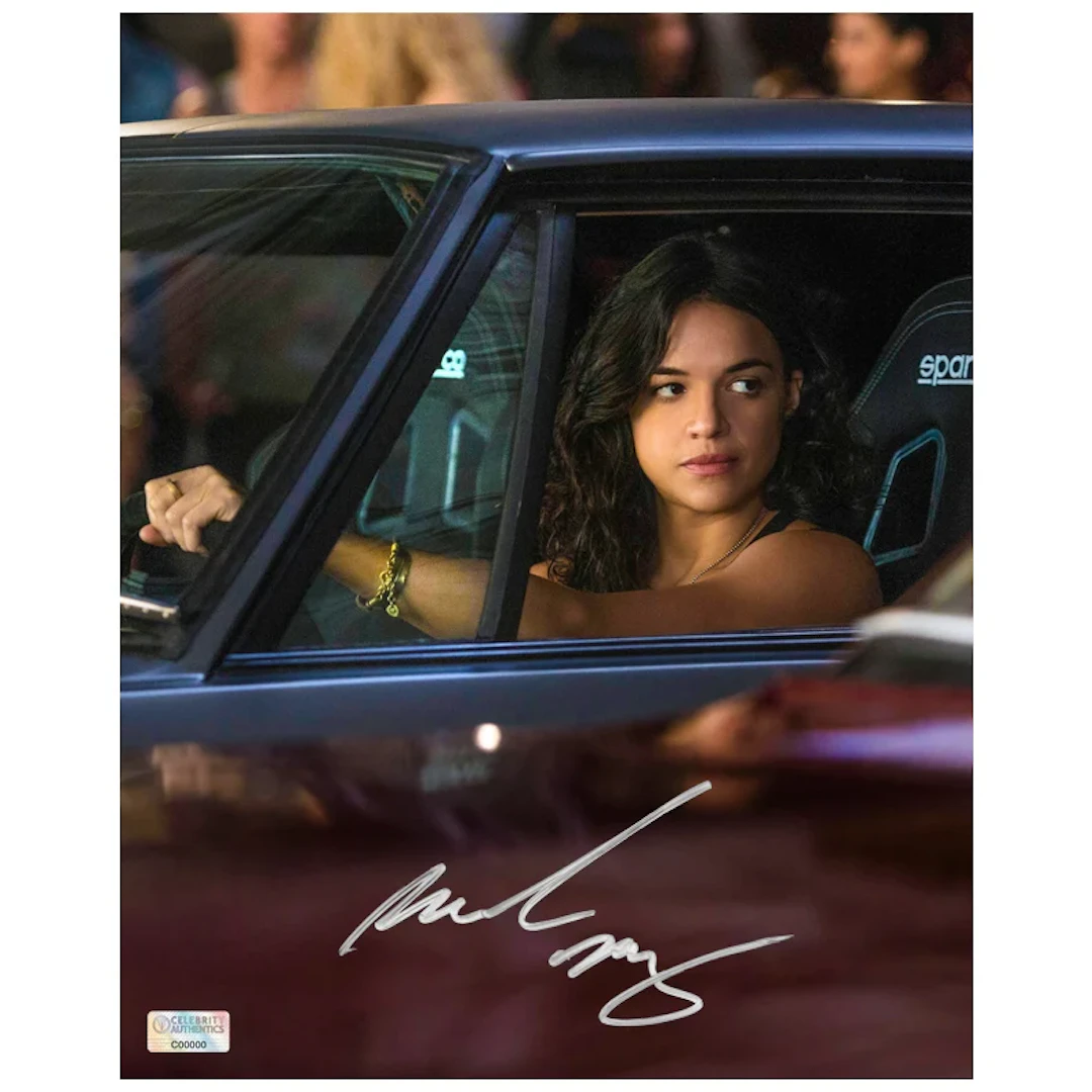 Michelle Rodriguez Autographed Fast and Furious Drive By 8x10 Photo