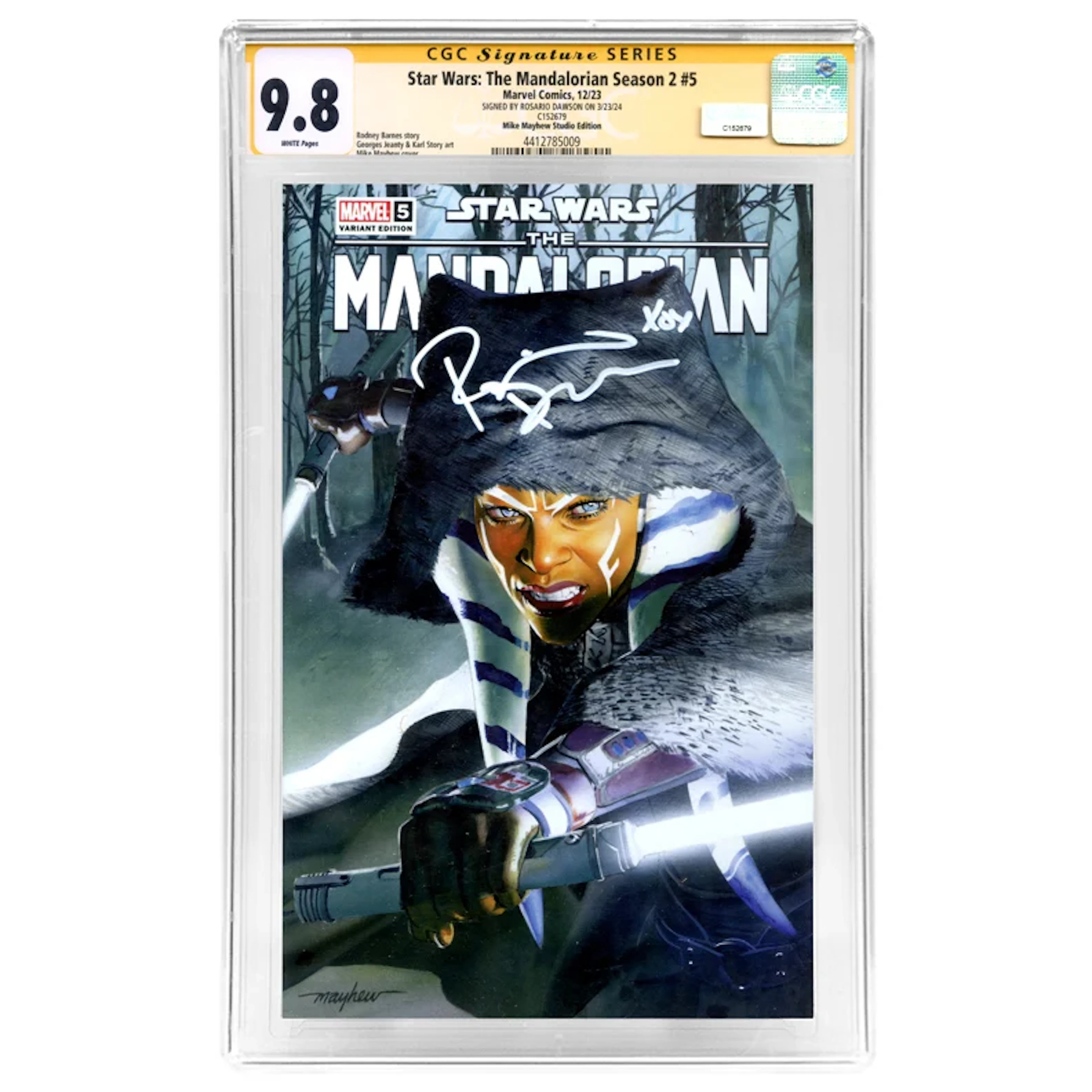 Rosario Dawson Autographed 2023 Star Wars: The Mandalorian Season