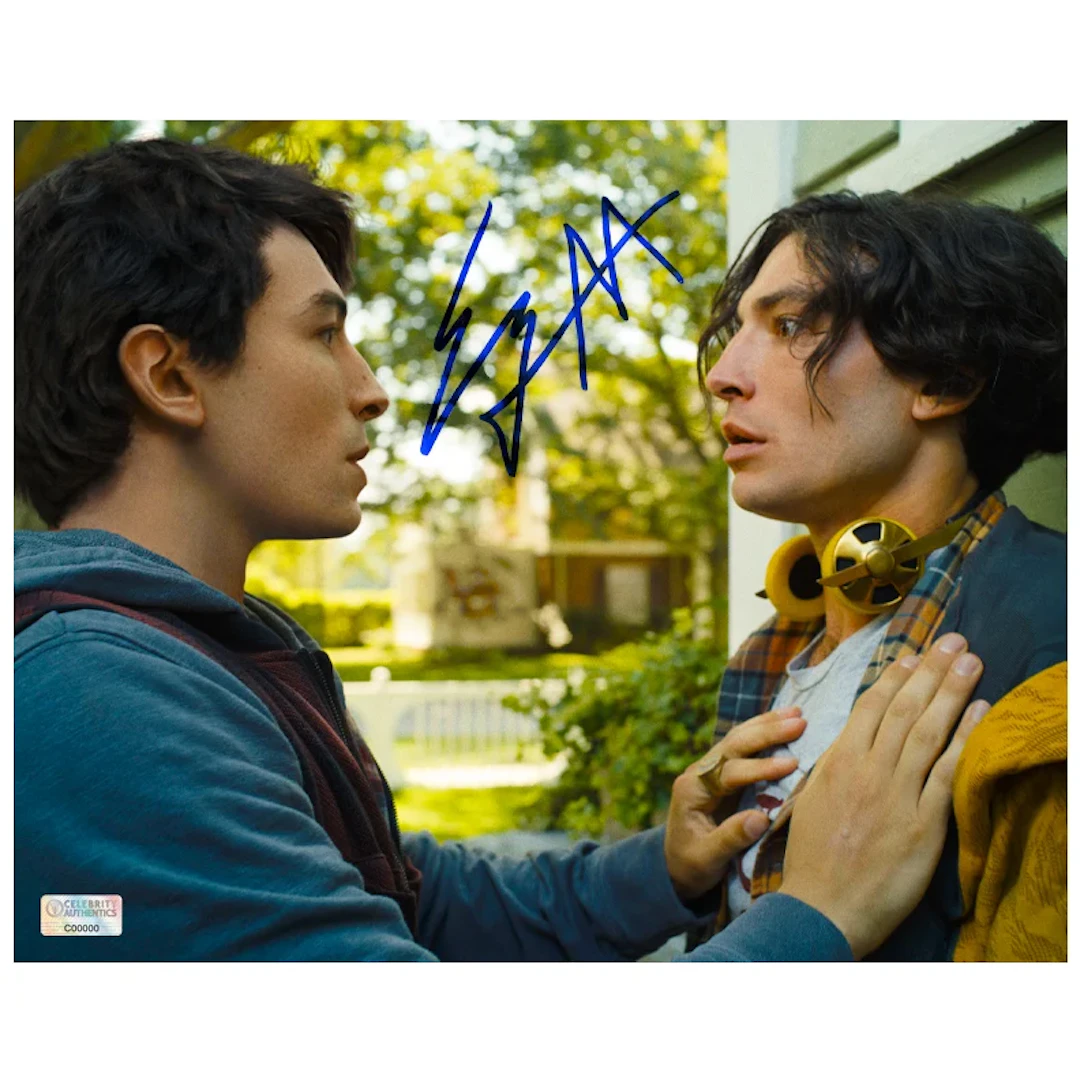 Ezra Miller Autographed 2023 The Flash Barry Meet Barry 8x10 Photo