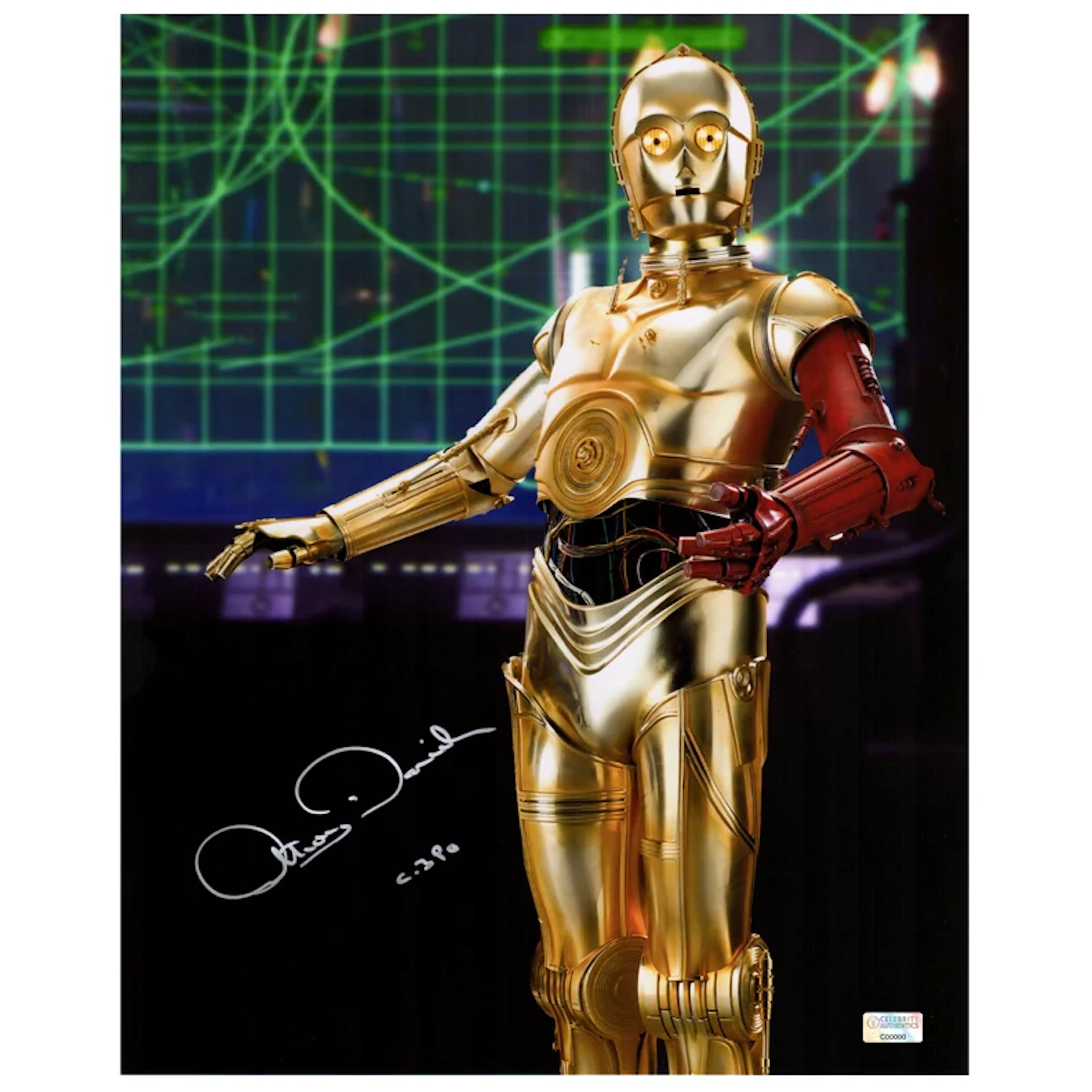 Anthony Daniels Autographed Star Wars: The Force Awakens C-3PO 11x14