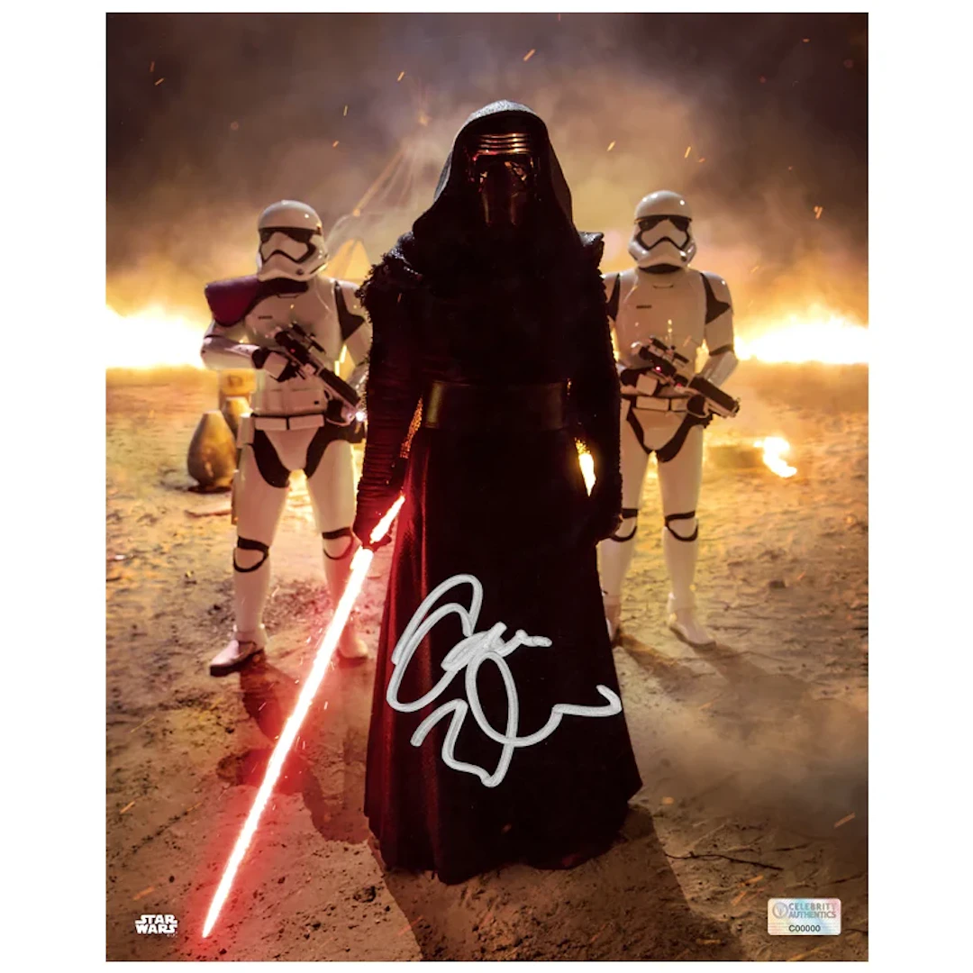 Adam Driver Autographed Star Wars The Force Awakens Kylo Ren First