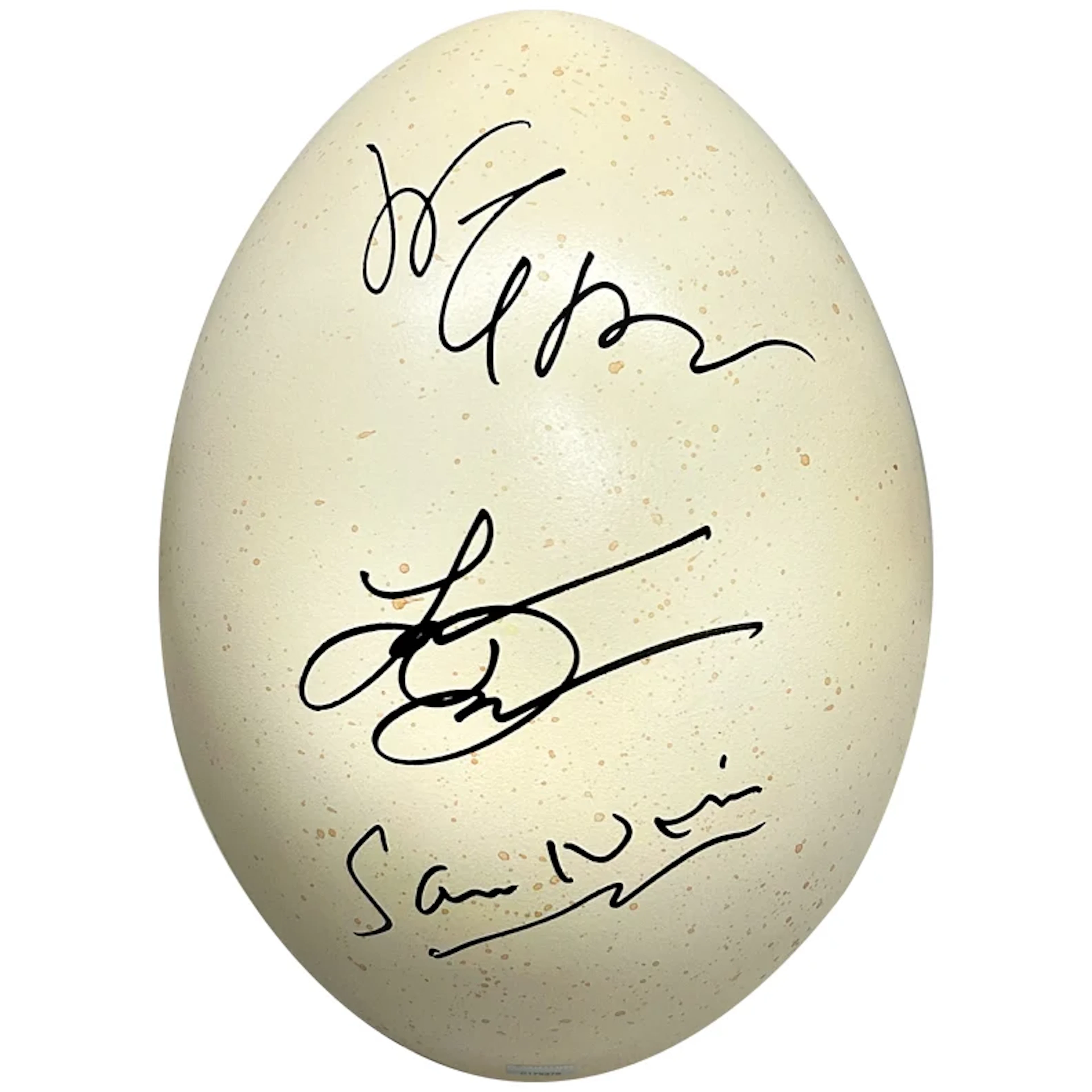 Sam Neill, Jeff Goldblum, Laura Dern Autographed Jurassic Park Sauropod