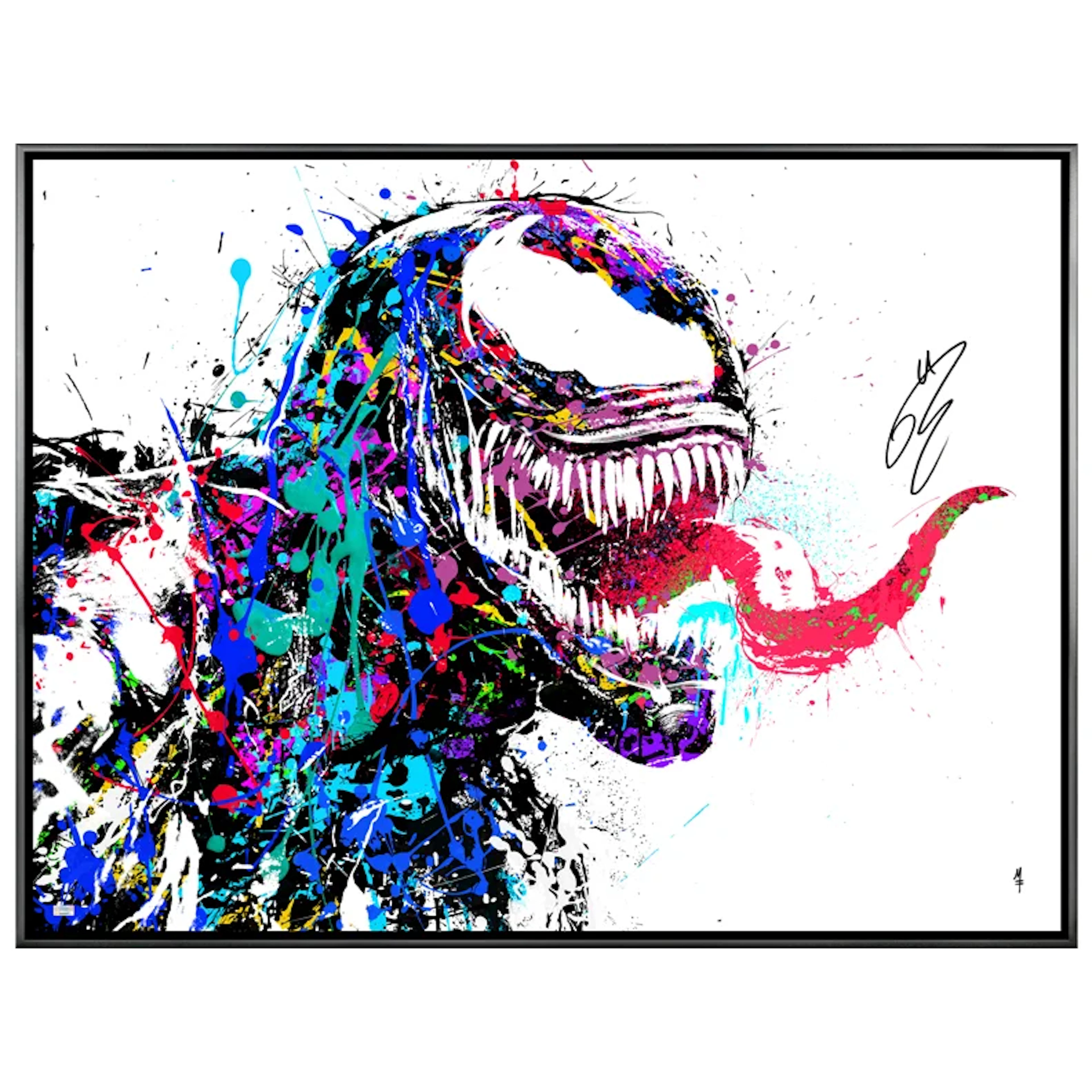 Tom Hardy Autographed Michael Ferrari Venom 43"×33" Framed Canvas Giclée