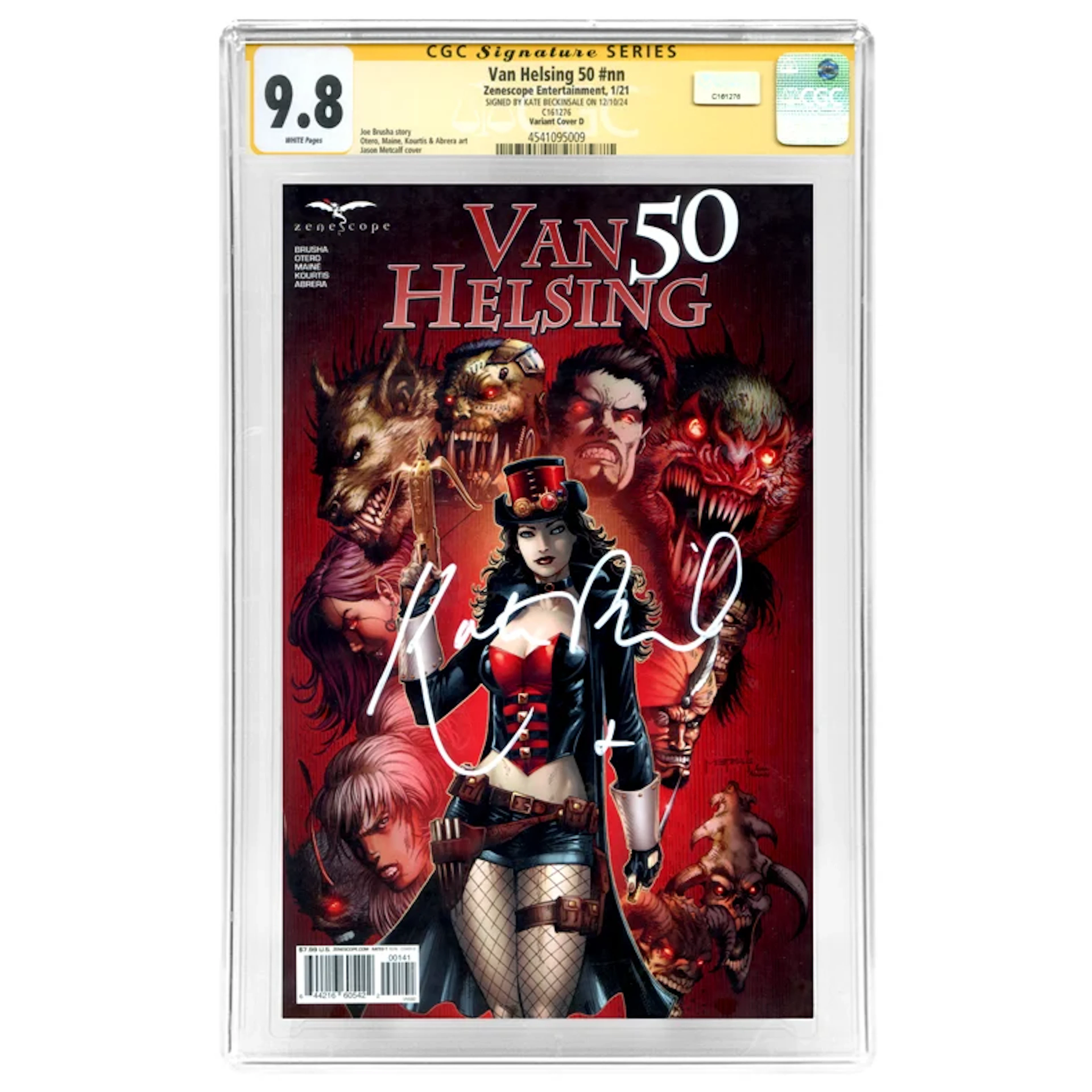 Kate Beckinsale Autographed 2021 Van Helsing 50 #nn Metcalf Variant CGC SS 9.8