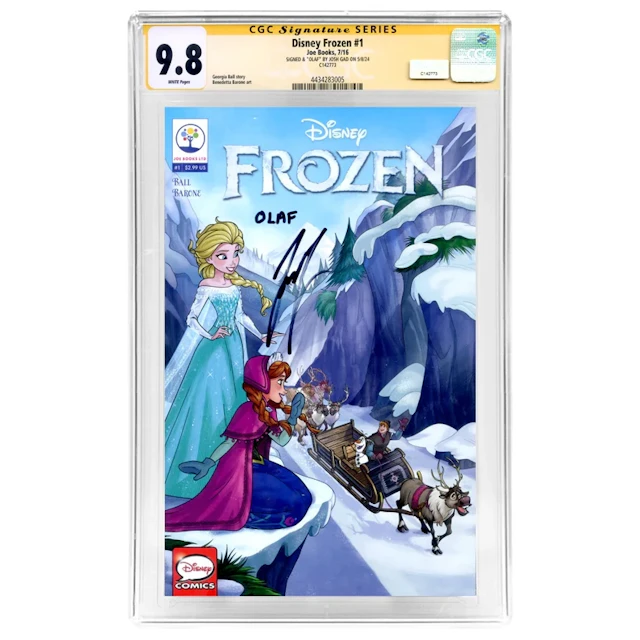 Josh Gad Autographed 2016 Disney Frozen #1 CGC SS 9.8