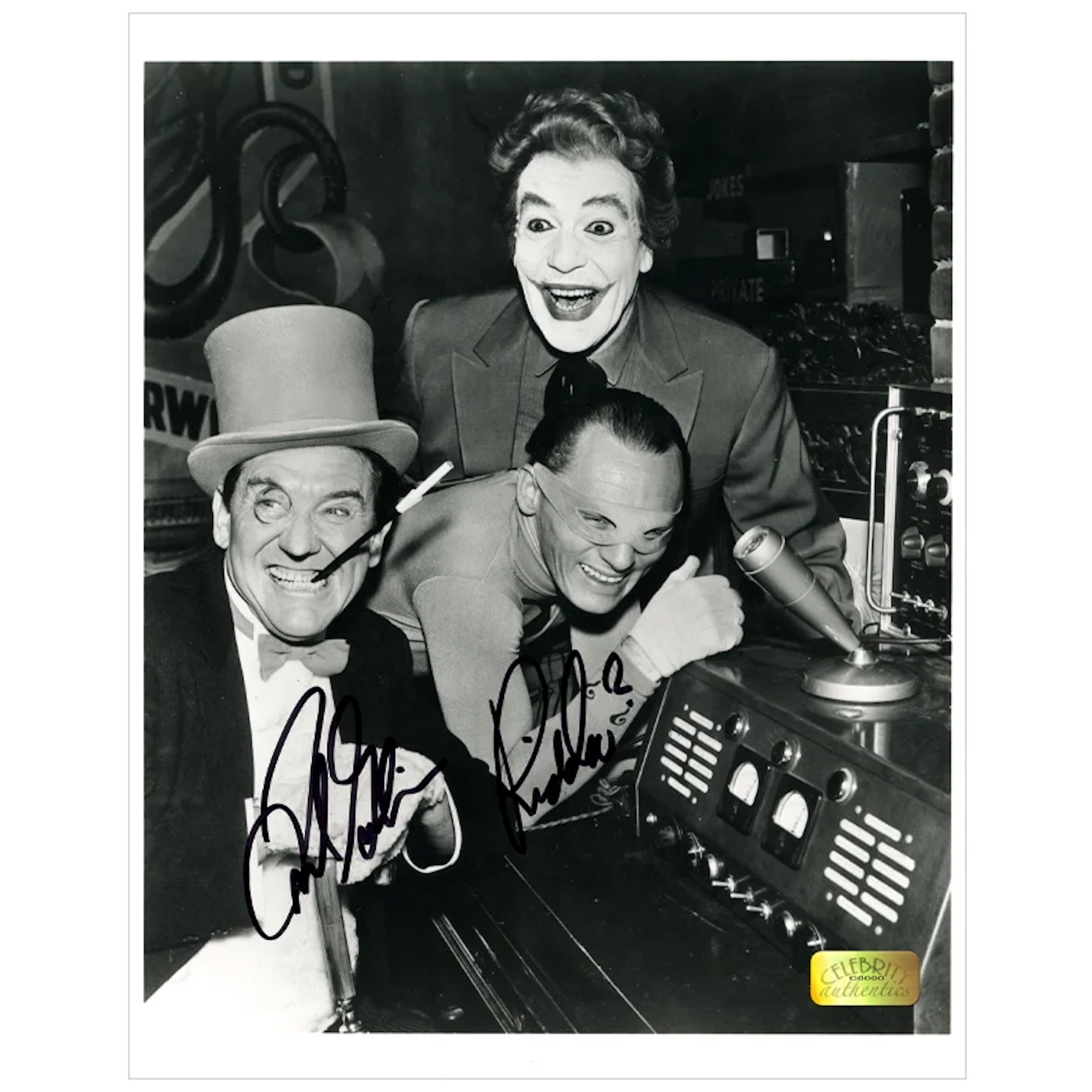 Frank Gorshin Autographed Classic Batman Riddler 8x10 Trio Photo