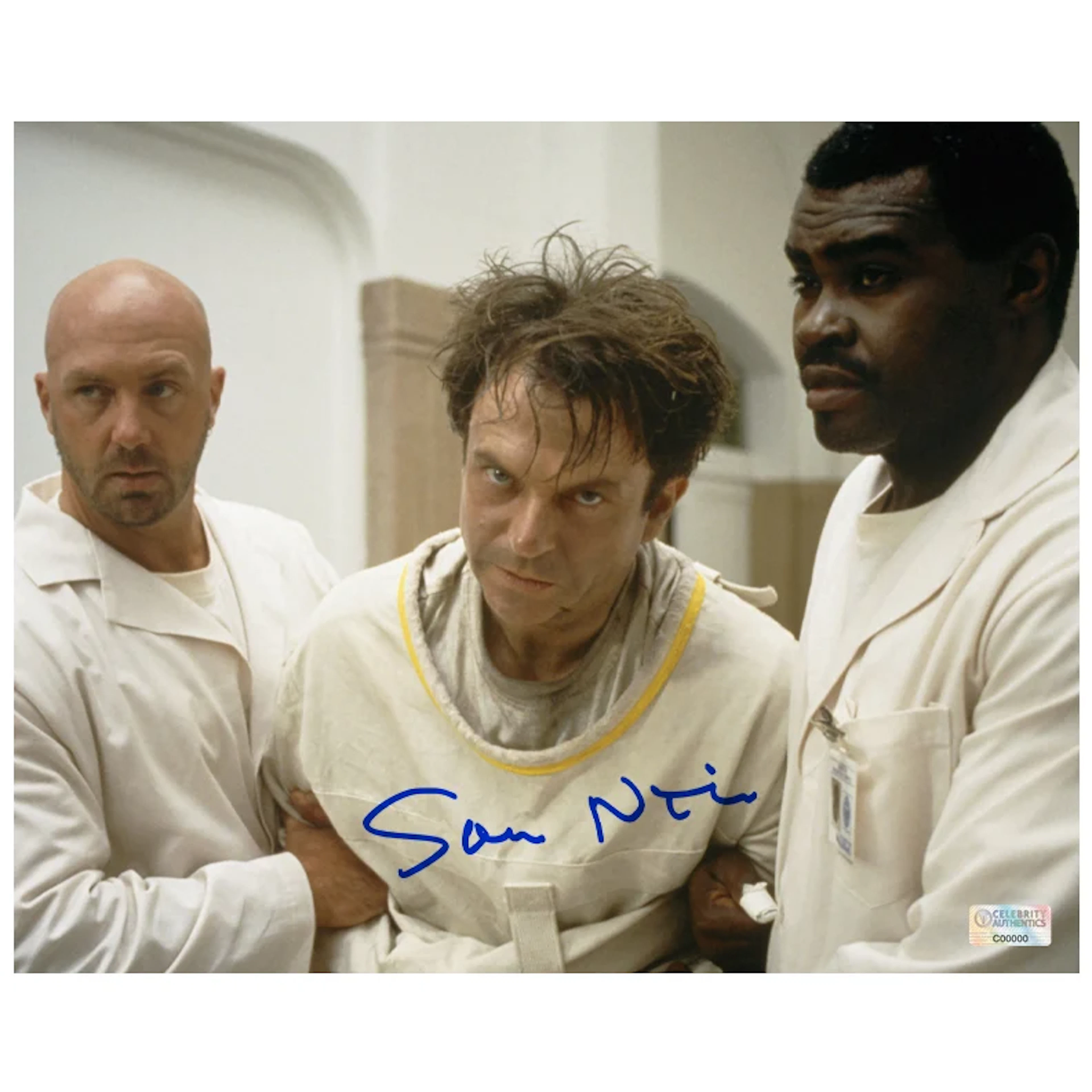 Sam Neill Autographed 1994 In the Mouth of Madness 8x10 Scene Photo