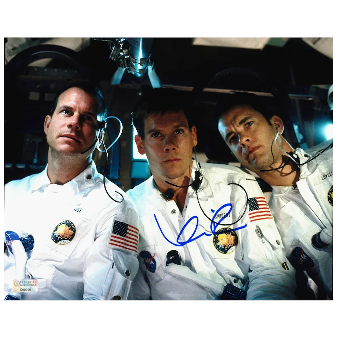 Kevin Bacon Autographed 1995 Apollo 13 Tom Hanks, Bill Paxton 8x10 Photo