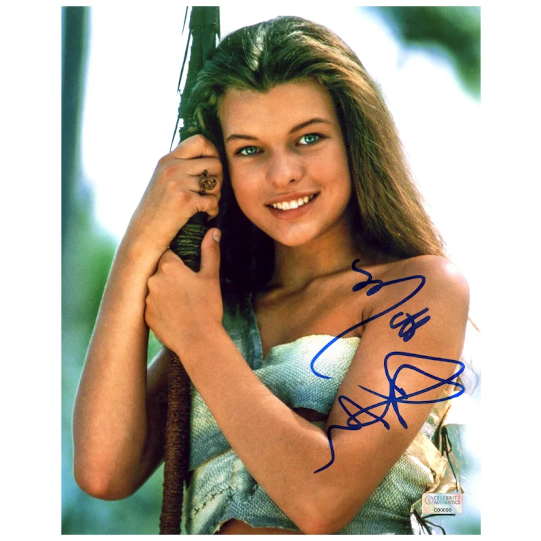 Milla Jovovich Autographed 1991 Return to the Blue Lagoon 8x10 Close Up Photo