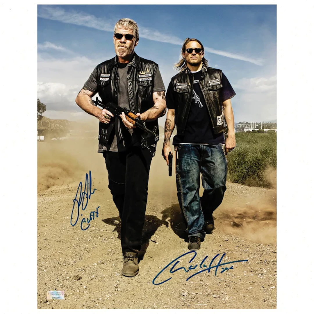 Charlie Hunnam, Ron Perlman Autographed Sons of Anarchy Men of Mayhem