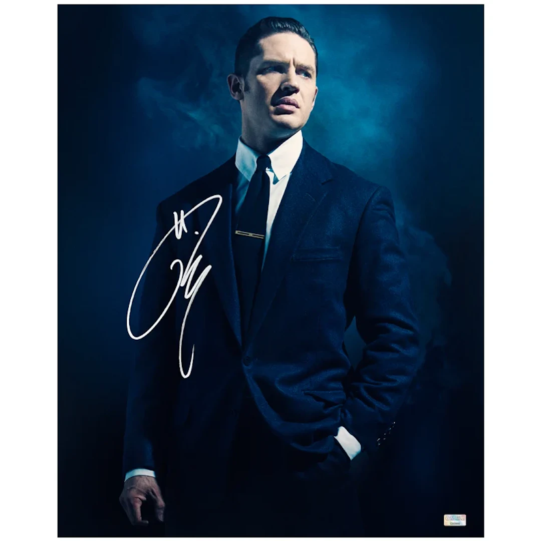 Tom Hardy Autographed 2015 Legend Reggie Kray 16x20 Photo