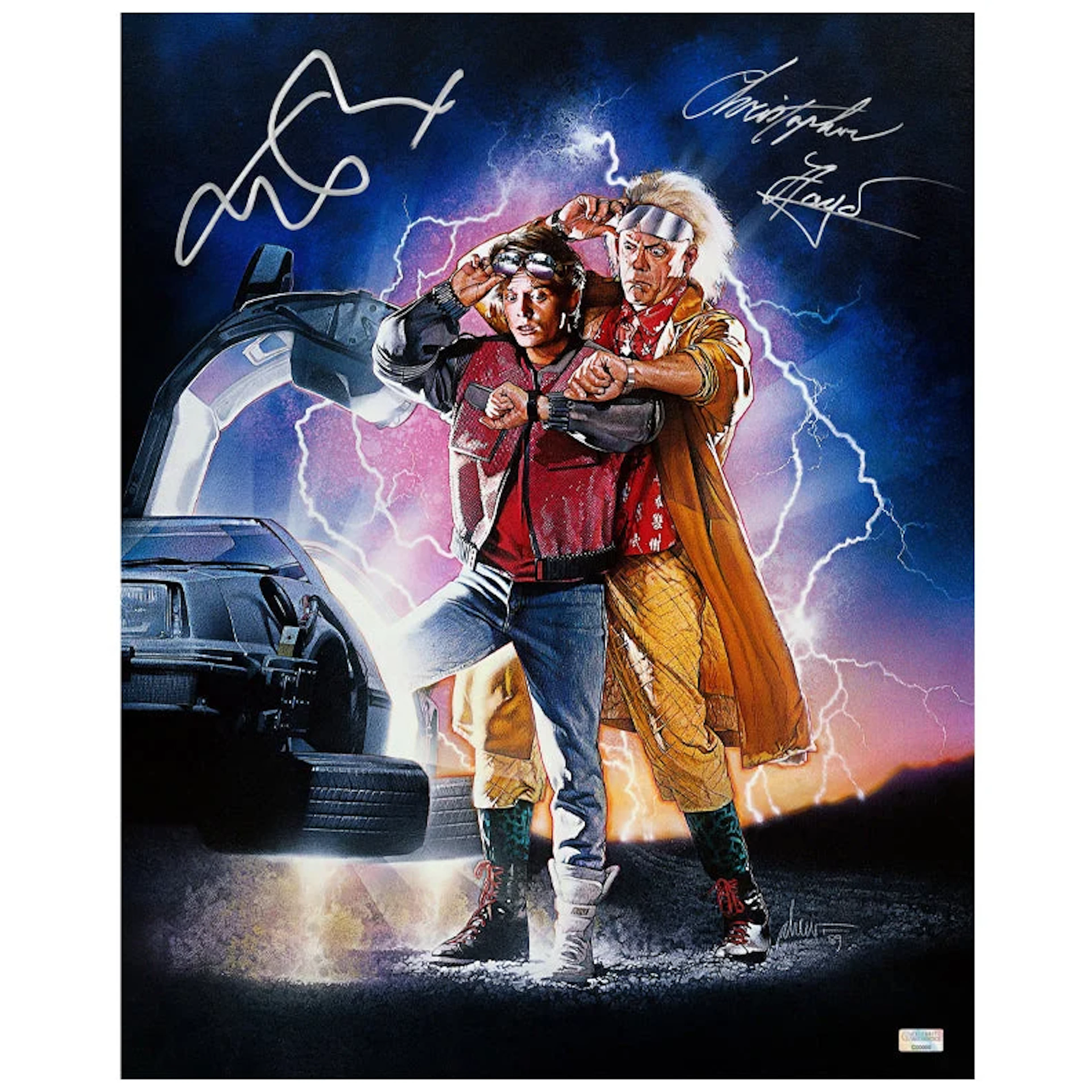 Michael J. Fox, Christopher Lloyd Autographed Back to the Future II