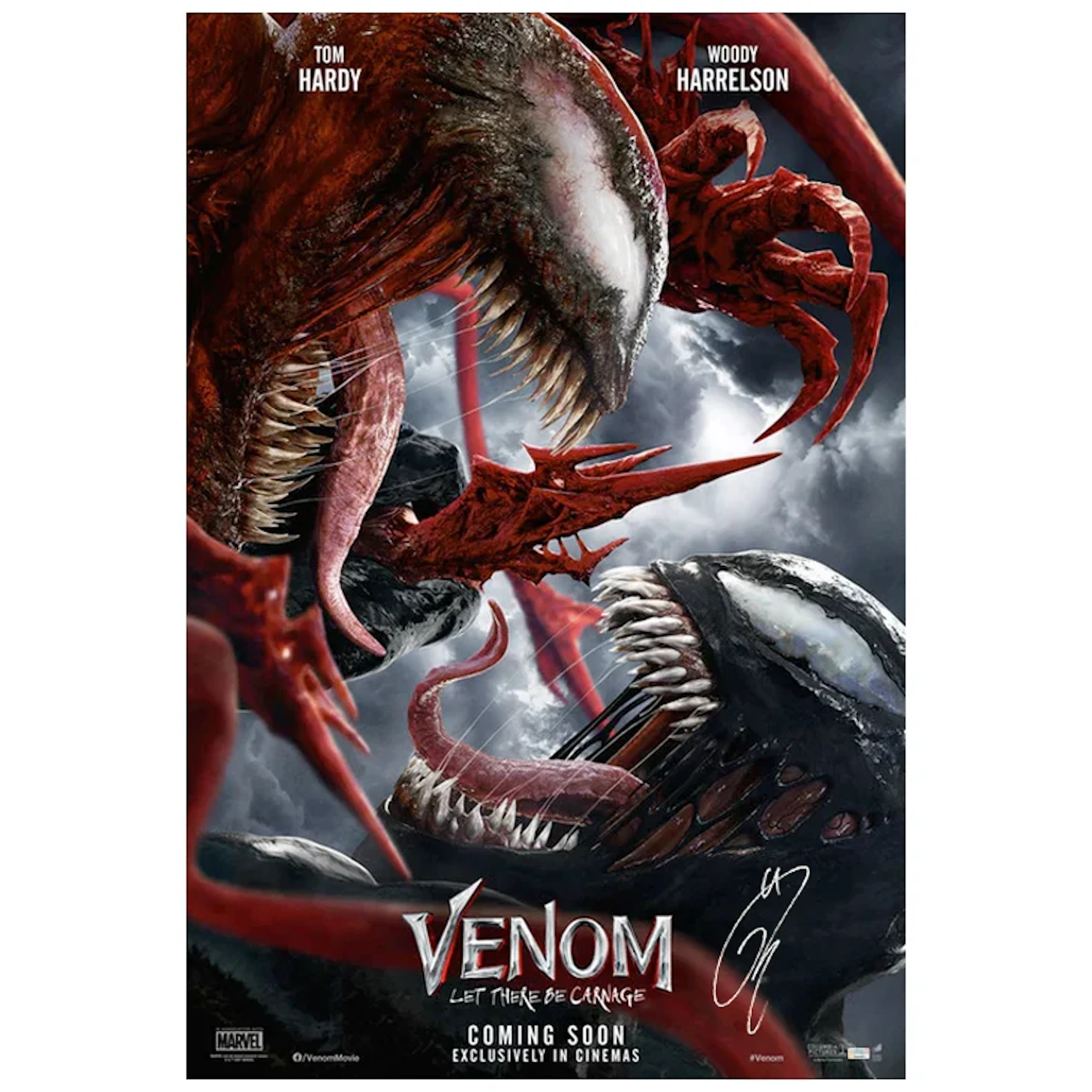Tom Hardy Autographed 2021 Venom: Let There Be Carnage Original 27x40
