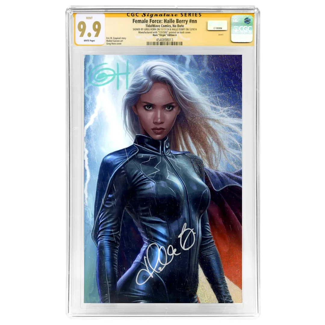 Halle Berry, Greg Horn Autographed Female Force: Storm #nn Virgin