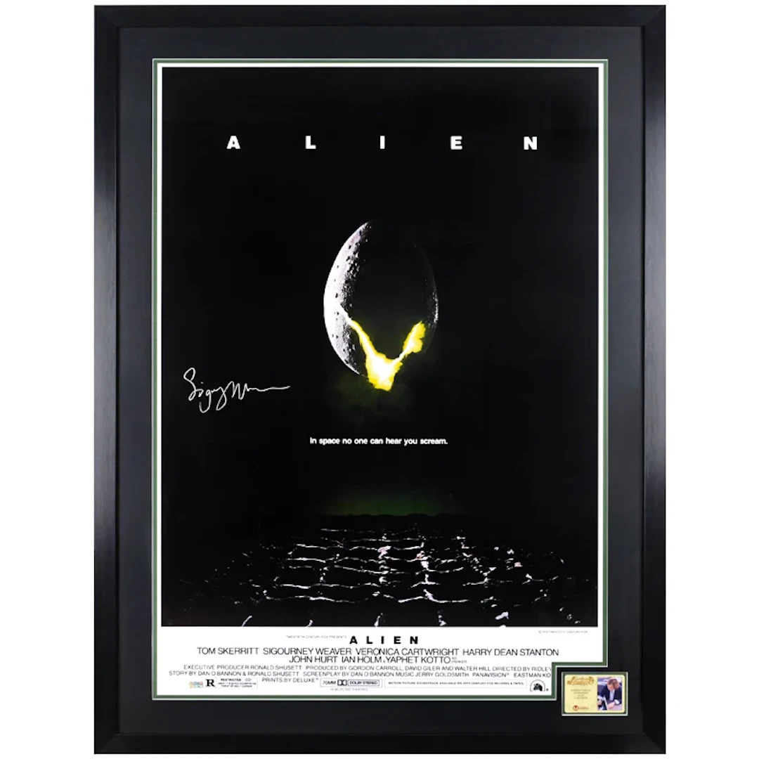 Sigourney Weaver Autographed 1979 Alien 27x40 Framed Movie Poster