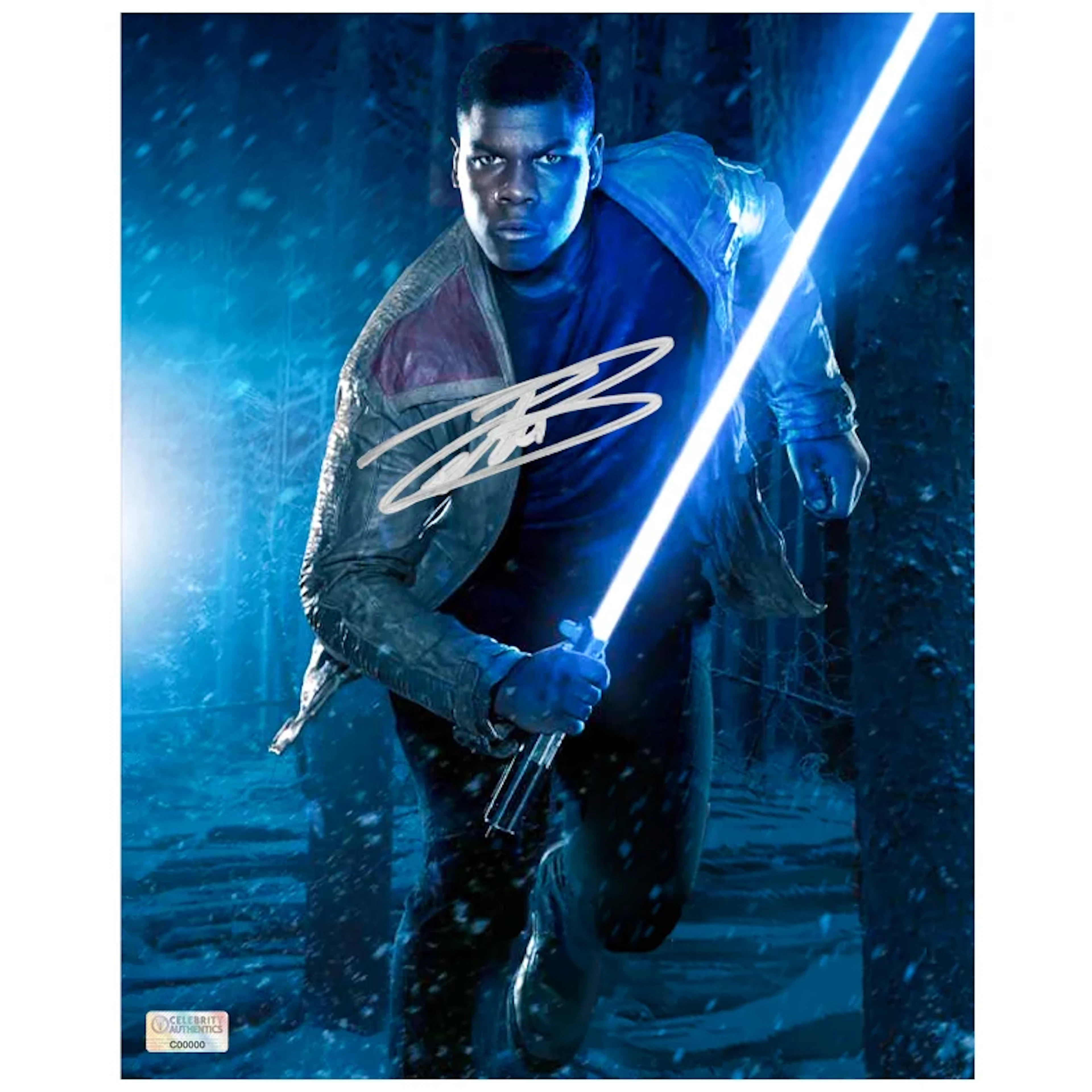 John Boyega Autographed 2015 Star Wars The Force Awakens Finn 8x10 Photo