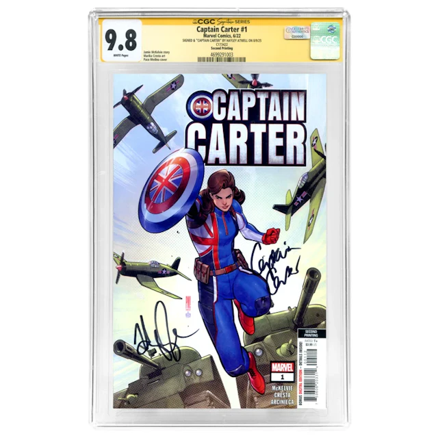 Hayley Atwell Autographed 2022 Captain Carter #1 CGC SS 9.8