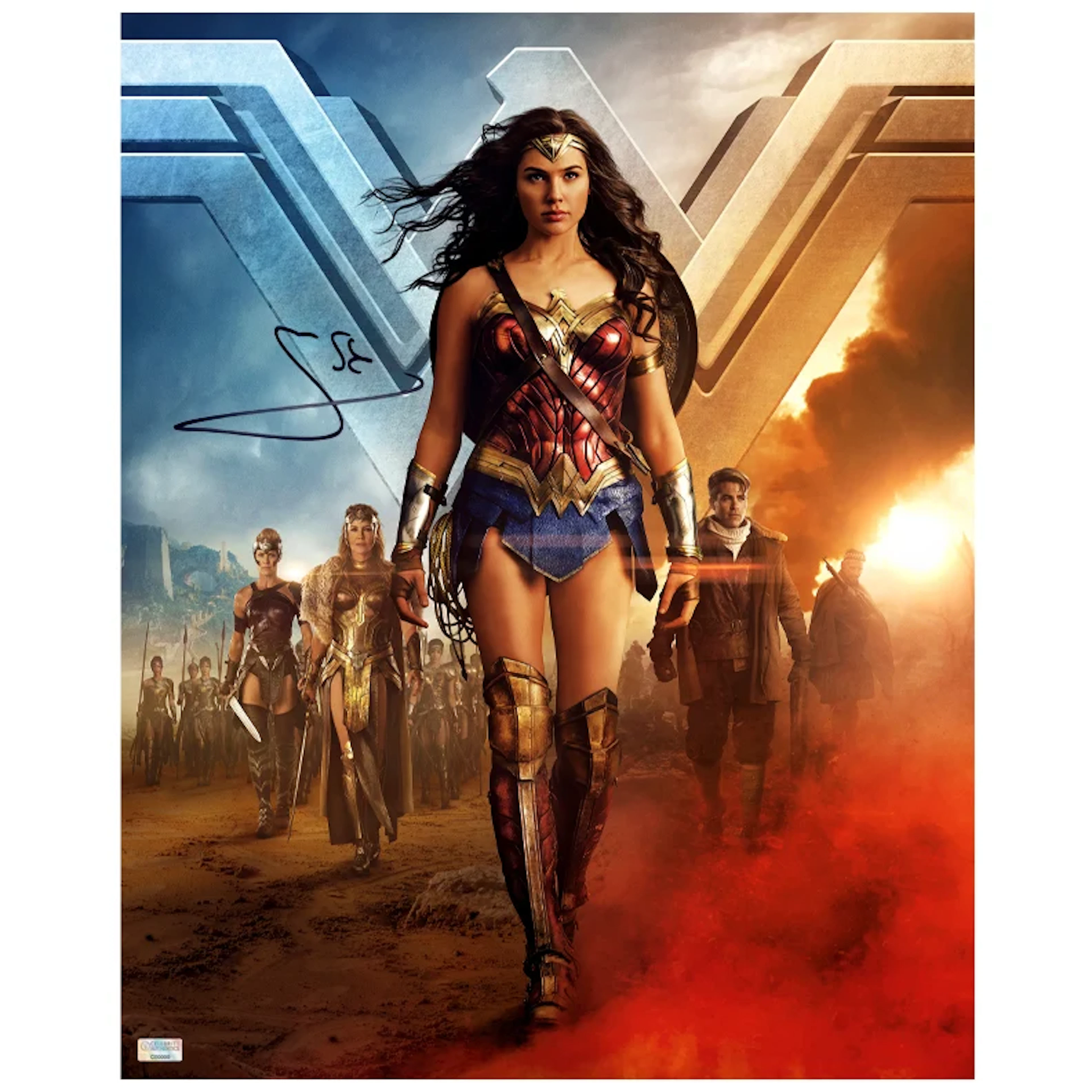 Gal Gadot Autographed 2017 Wonder Woman 16x20 Photo B