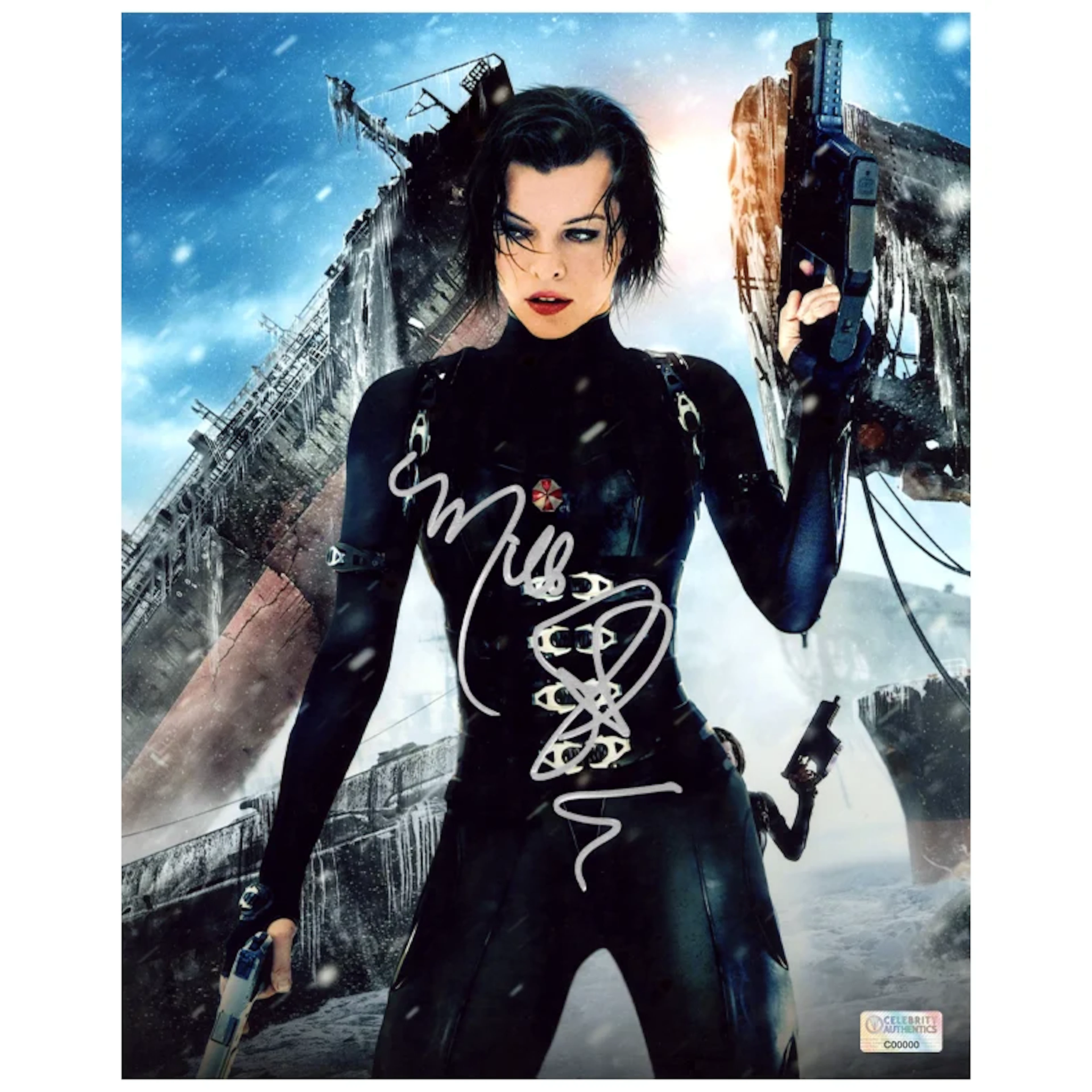 Milla Jovovich Autographed 2012 Resident Evil: Retribution 8x10 Photo