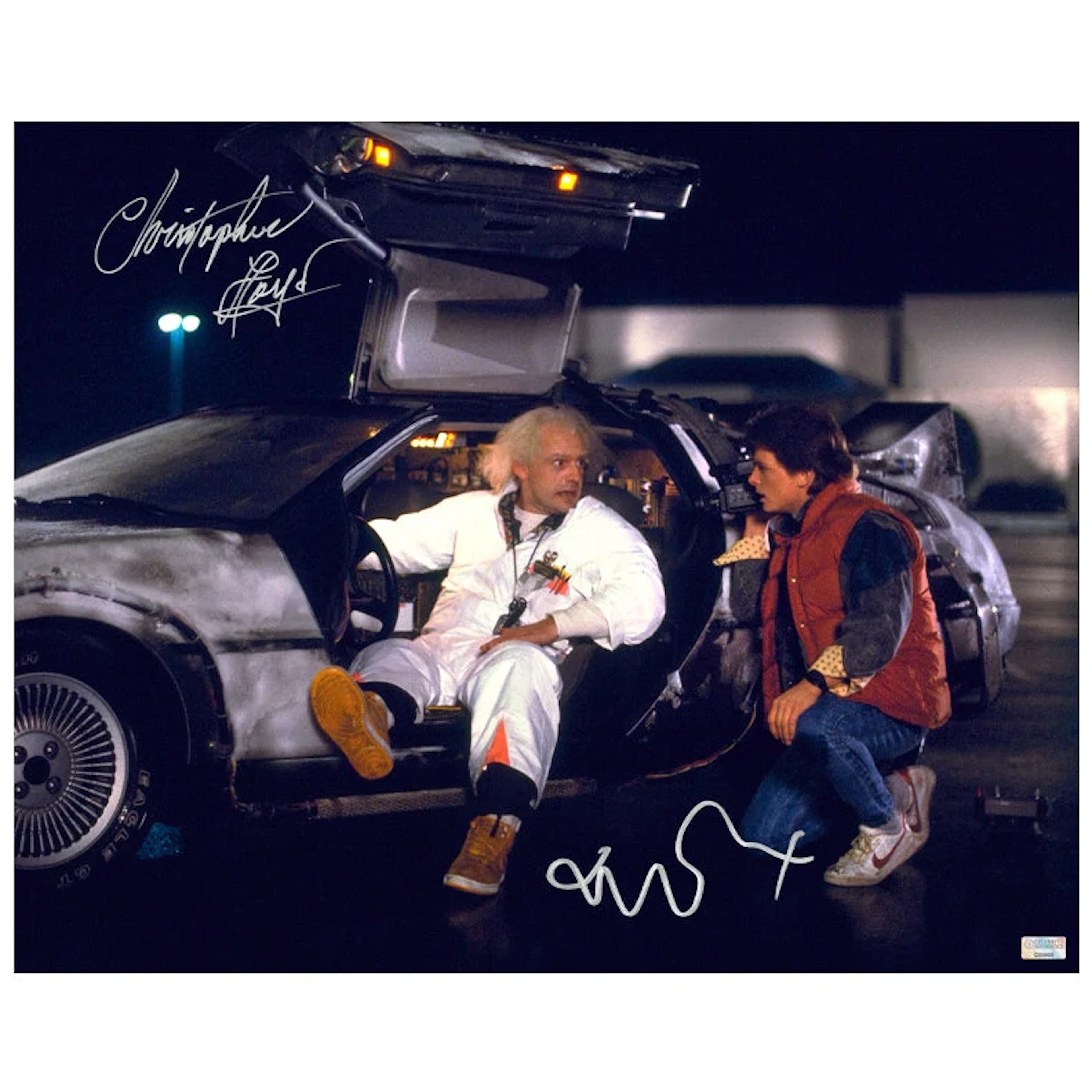 Michael J. Fox, Christopher Lloyd Autographed Back to the Future Time