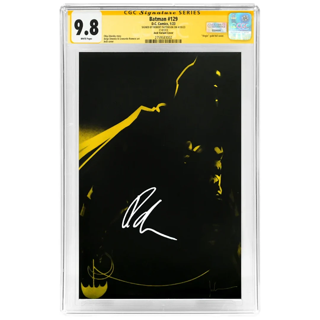 Robert Pattinson Autographed 2023 Batman #129 Jock Foil Variant Cover