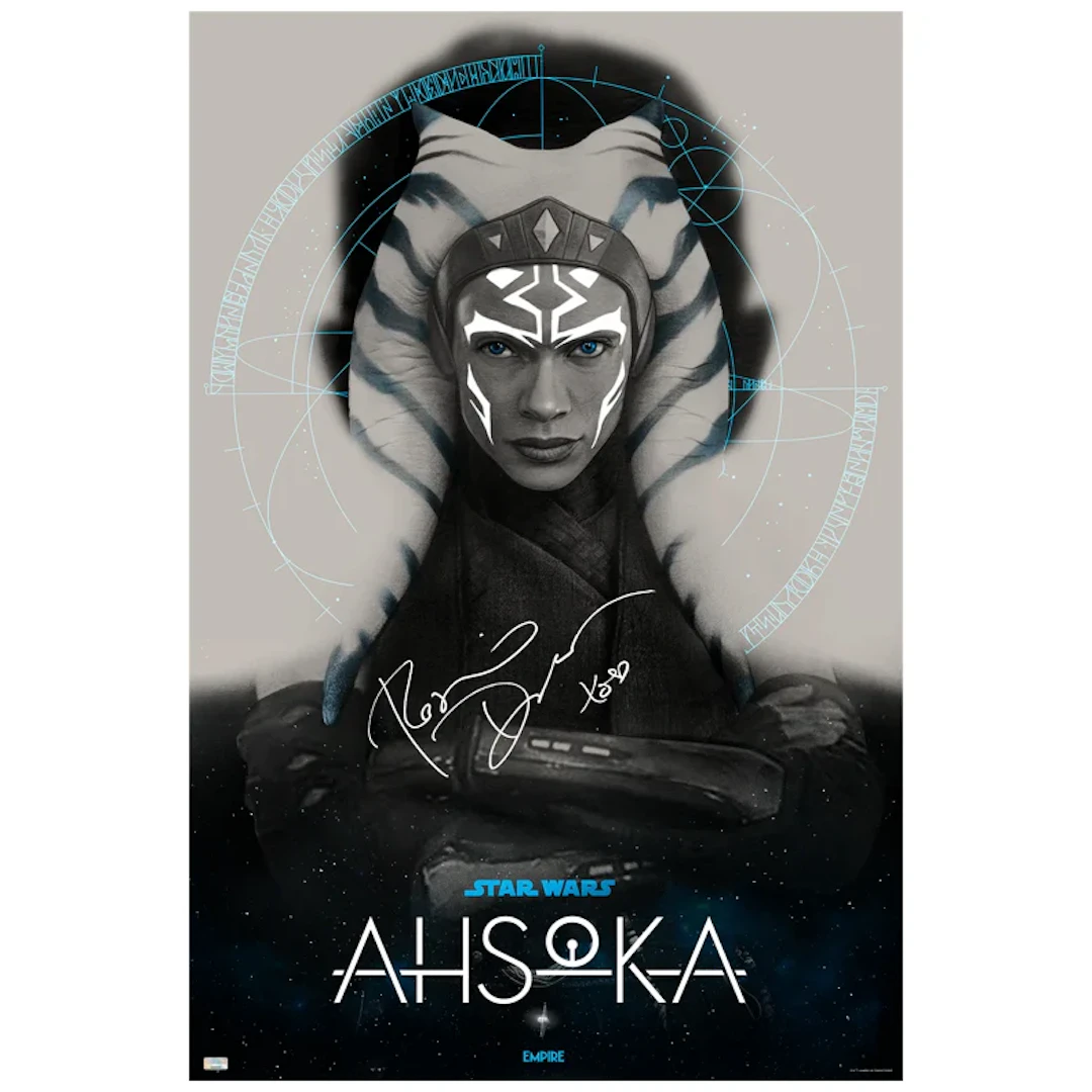Rosario Dawson Autographed Star Wars Ahsoka by Greg Ruth 24x36 Screen-Printed