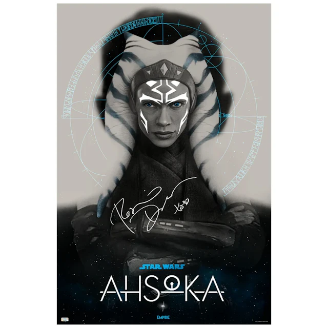 Rosario Dawson Autographed Star Wars Ahsoka by Greg Ruth 24x36 Screen-Printed
