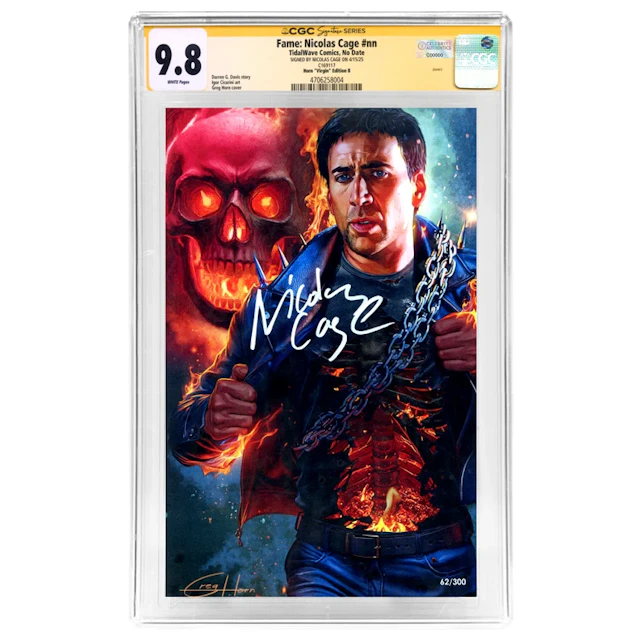 Nicolas Cage Autographed Fame Nicolas Cage #nn Greg Horn Ghost Rider