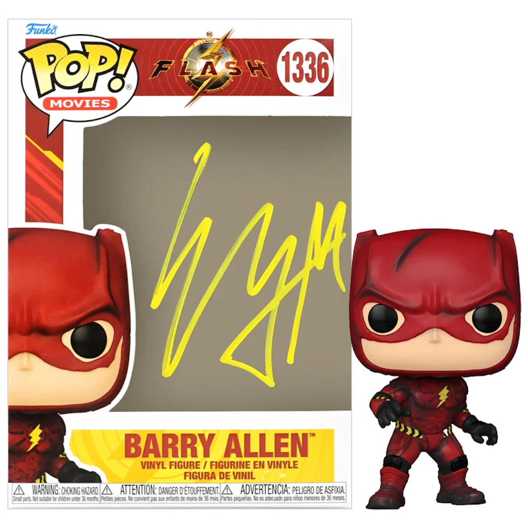Ezra Miller Autographed The Flash Barry Allen #1336 POP Vinyl Figure