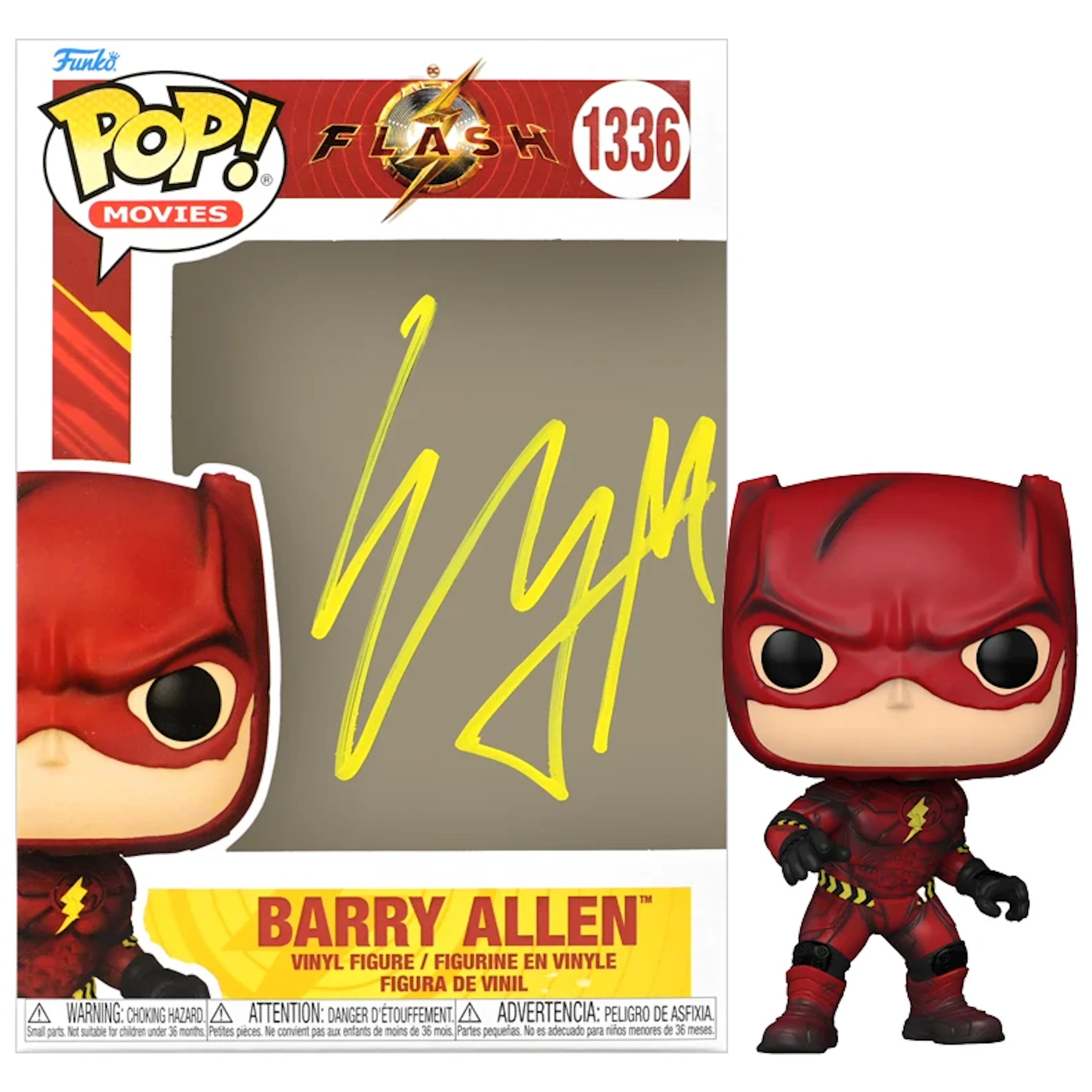Ezra Miller Autographed The Flash Barry Allen #1336 POP Vinyl Figure