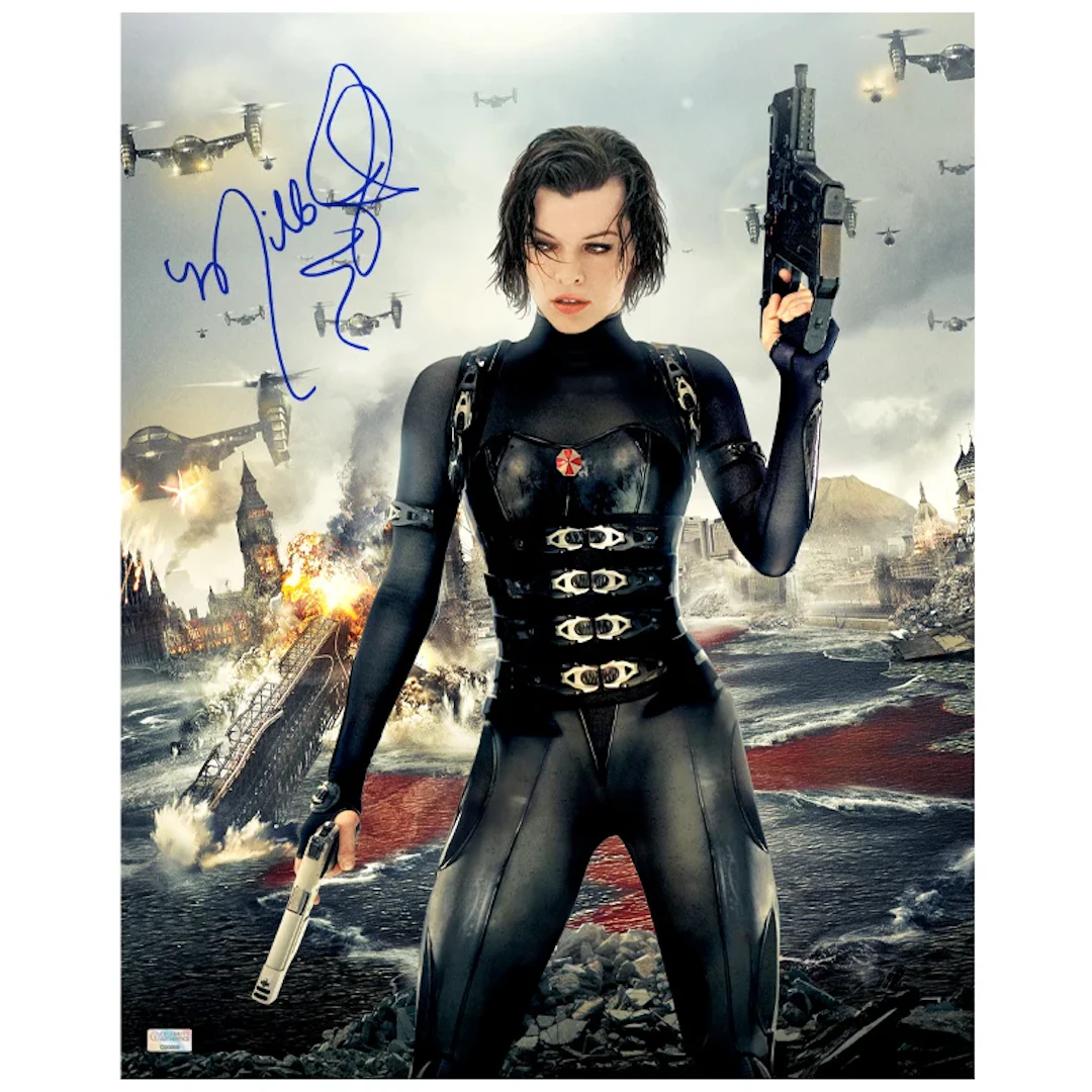Milla Jovovich Autographed 2012 Resident Evil: Retribution Alice 16x20 Photo