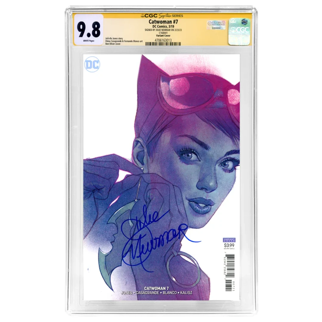 Julie Newmar Autographed 2019 Catwoman #7 Ben Oliver Variant CGC SS 9.8