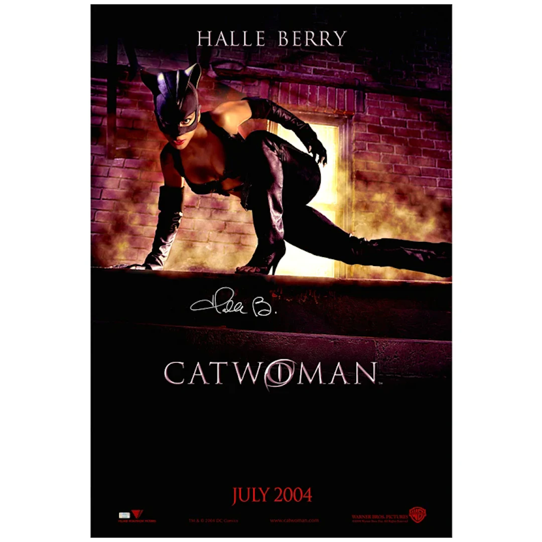 Halle Berry Autographed 2004 Catwoman Original 27x40 Advance Style