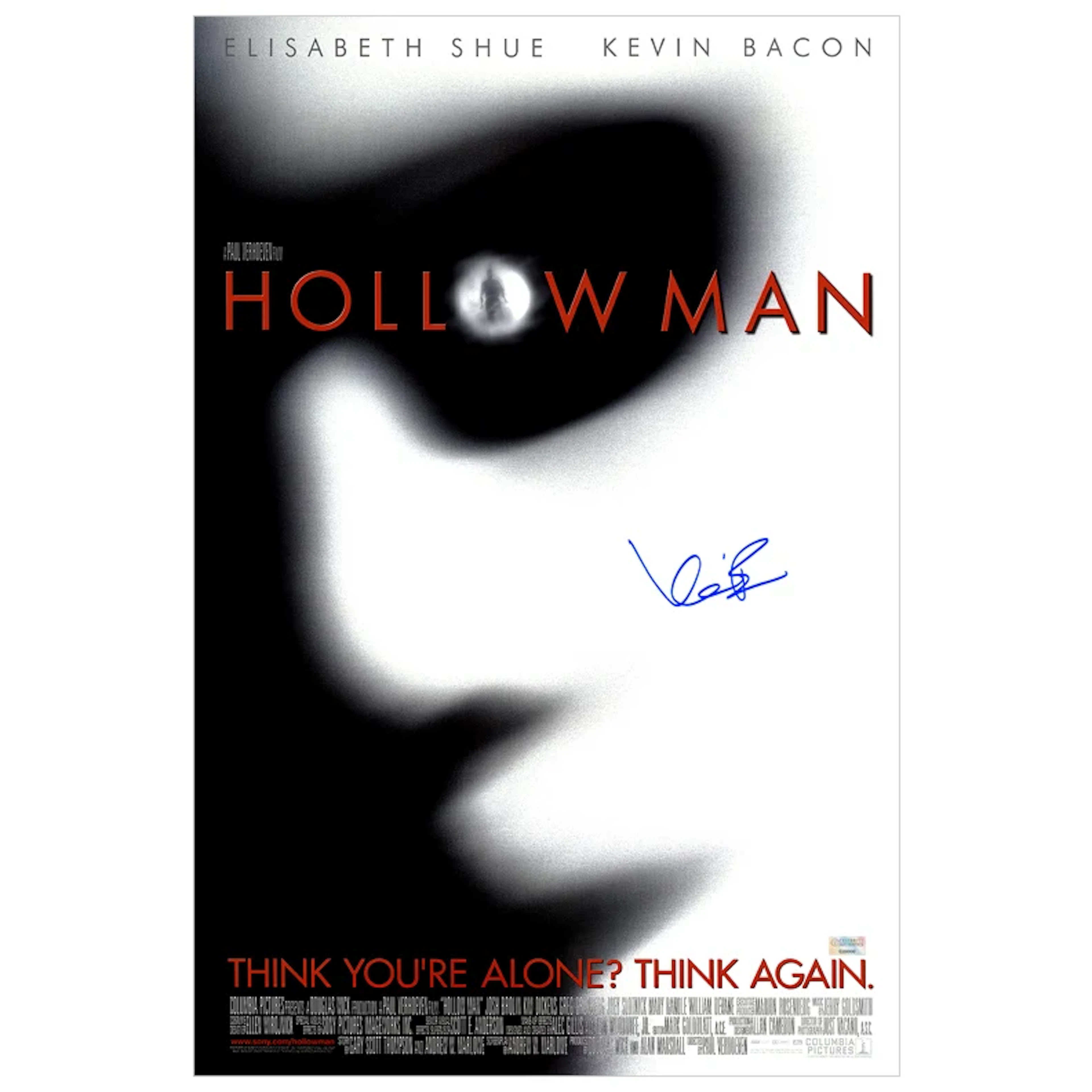 Kevin Bacon Autographed 2000 Hollow Man 16x24 Movie Poster