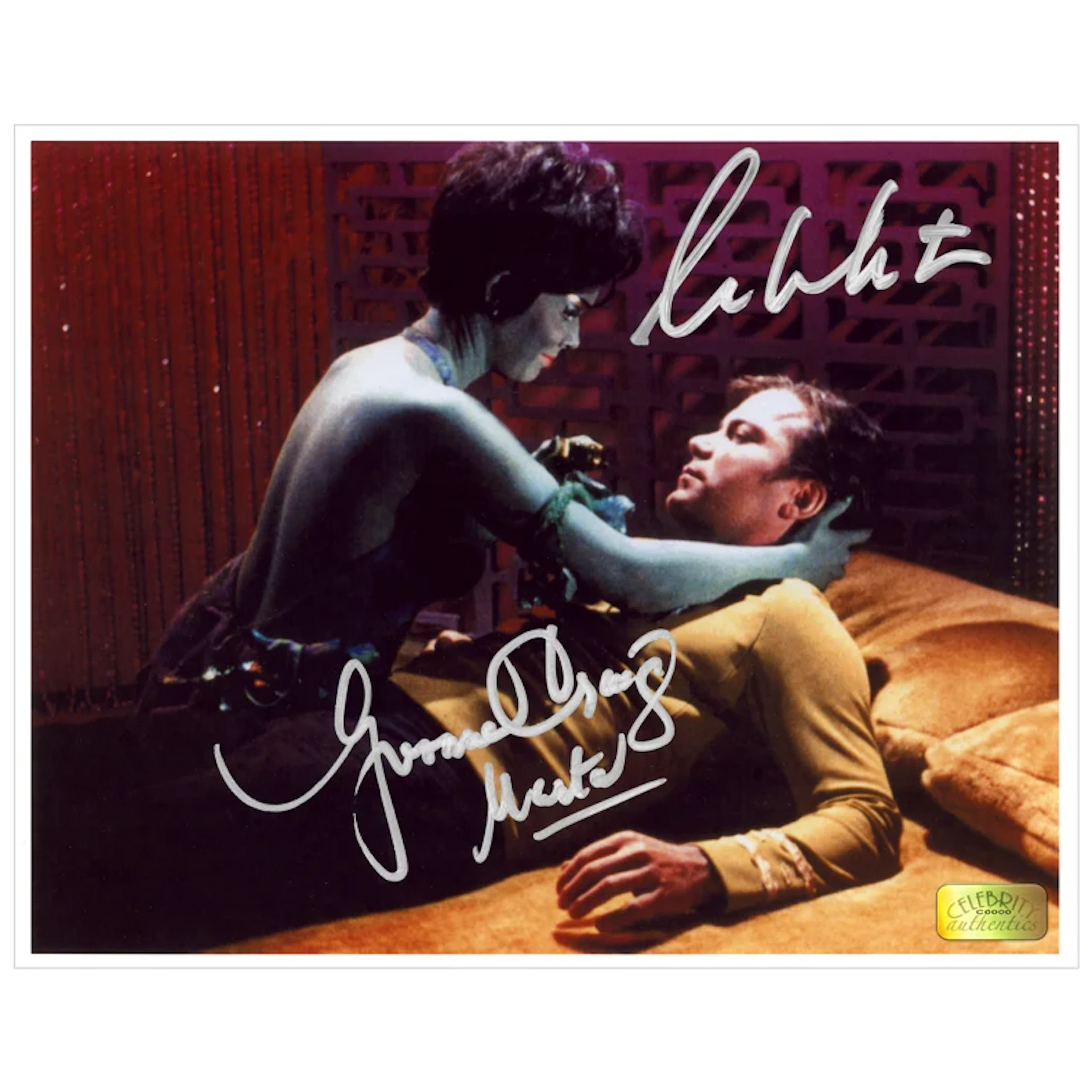 William Shatner, Yvonne Craig Autographed Star Trek Captain Kirk and