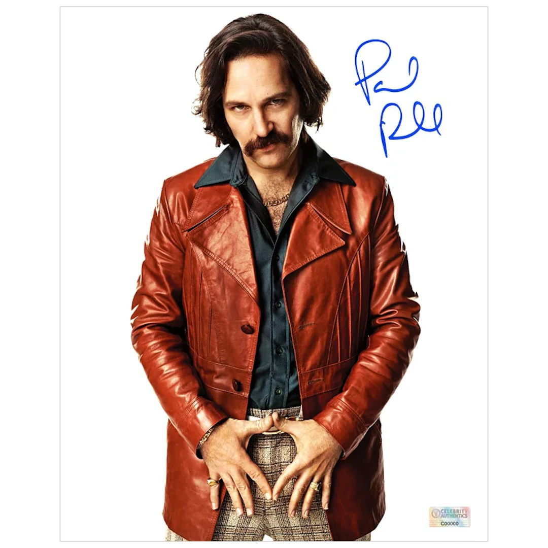 Paul Rudd Autographed Anchorman The Legend of Ron Burgundy Brian Fantana