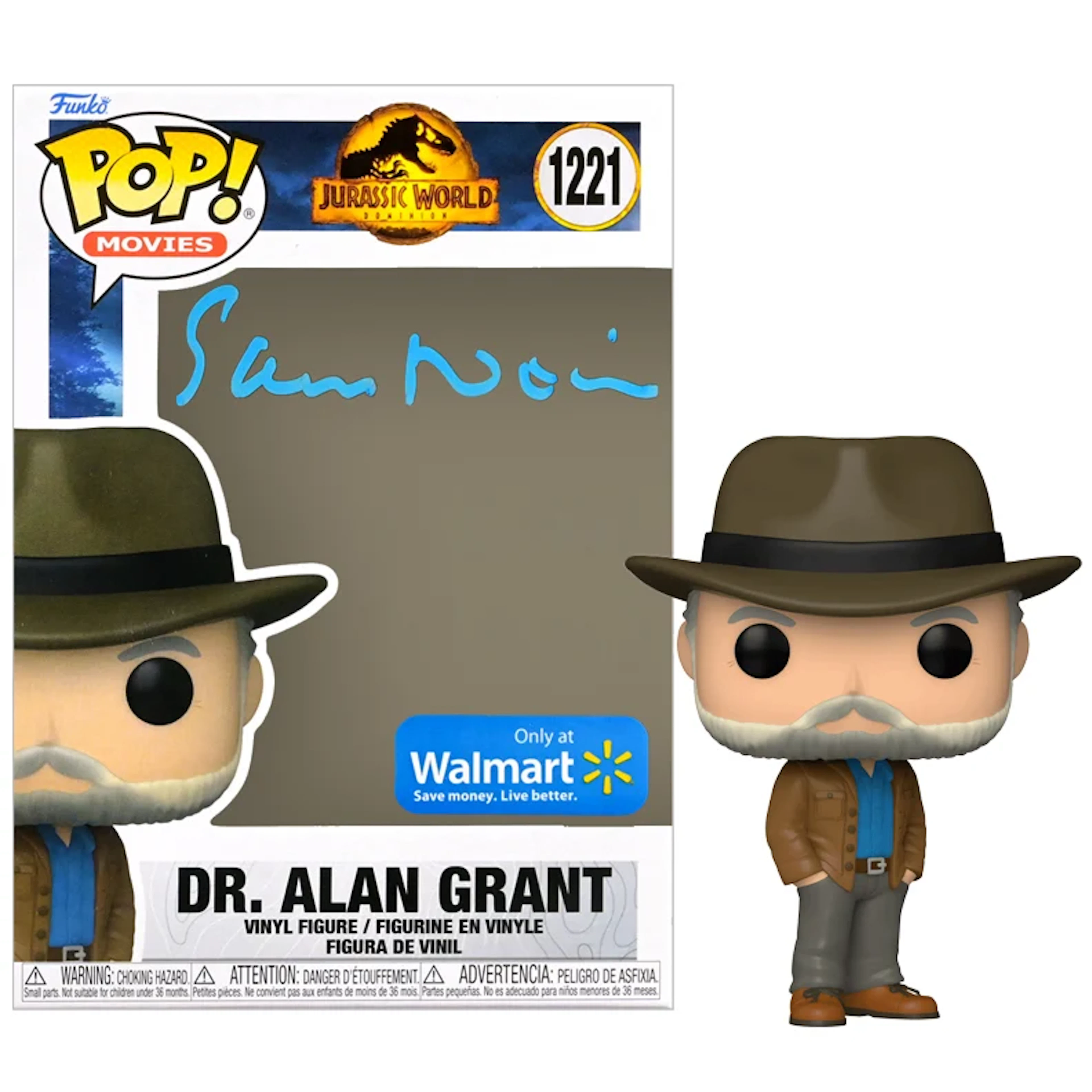 Sam Neill Autographed Jurassic World Dr. Alan Grant Walmart Exclusive