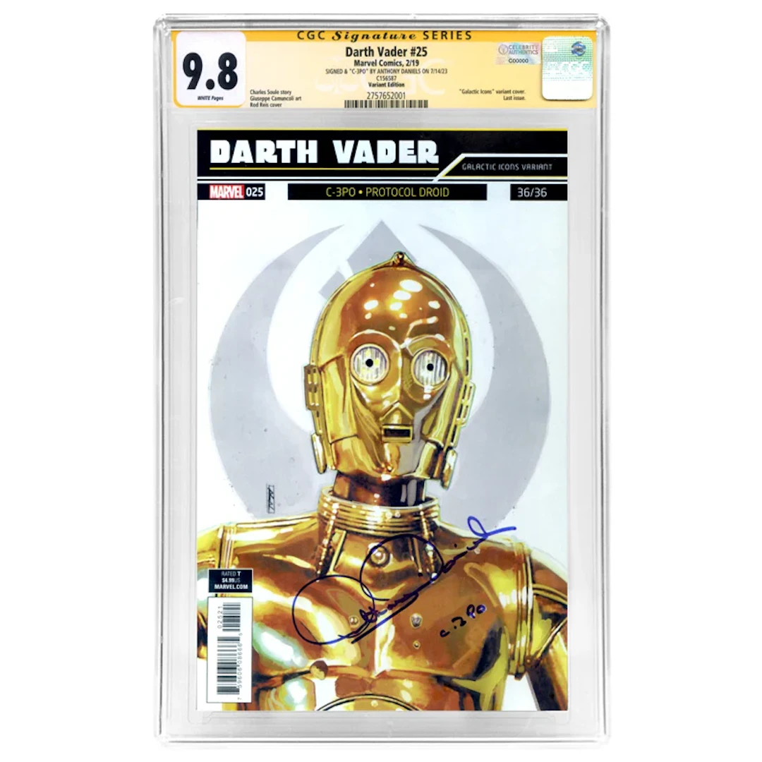 Anthony Daniels Autographed 2019 Darth Vader C-3PO Rod Reis Variant