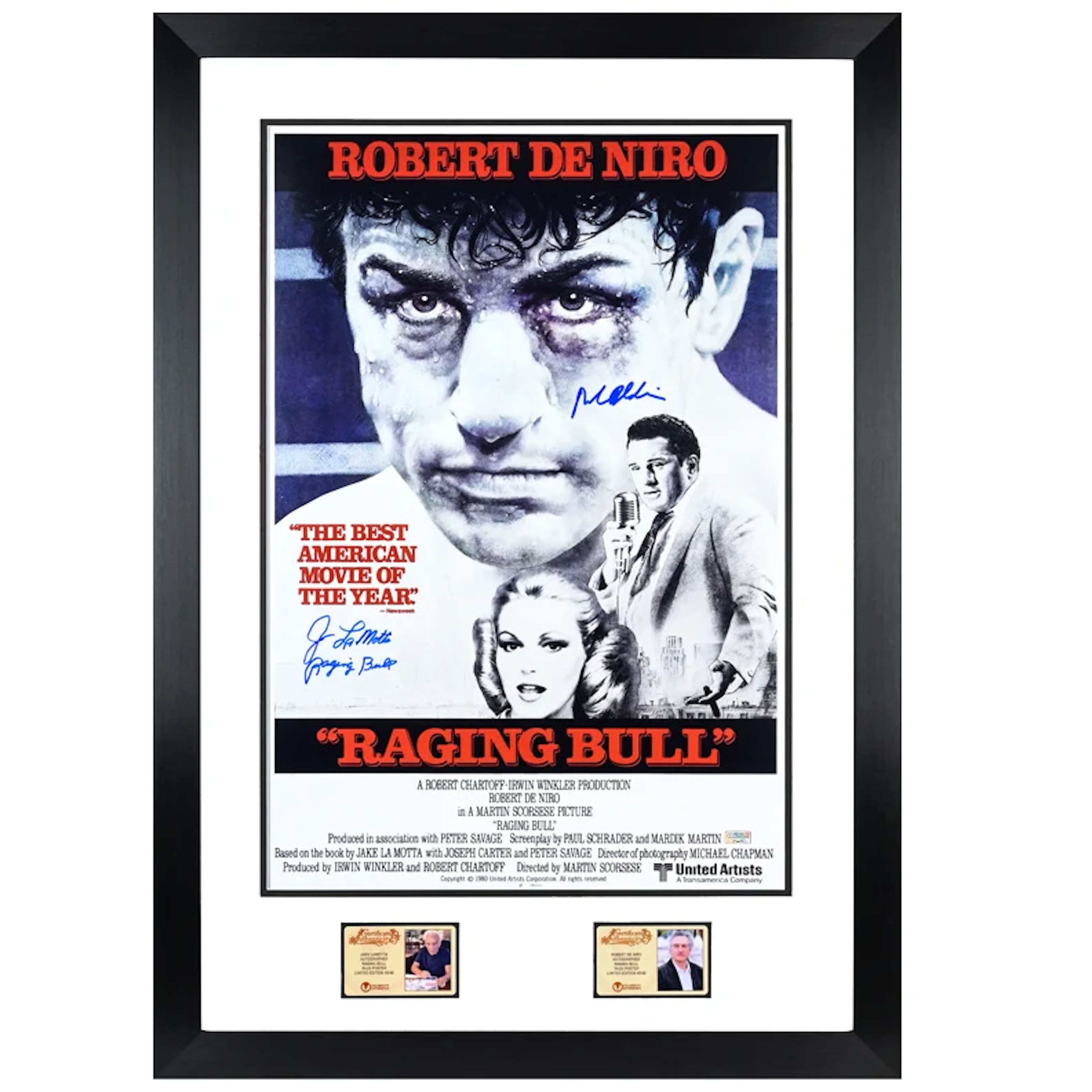 Robert De Niro, Jake LaMotta Autographed 1980 Raging Bull 16x24 Framed