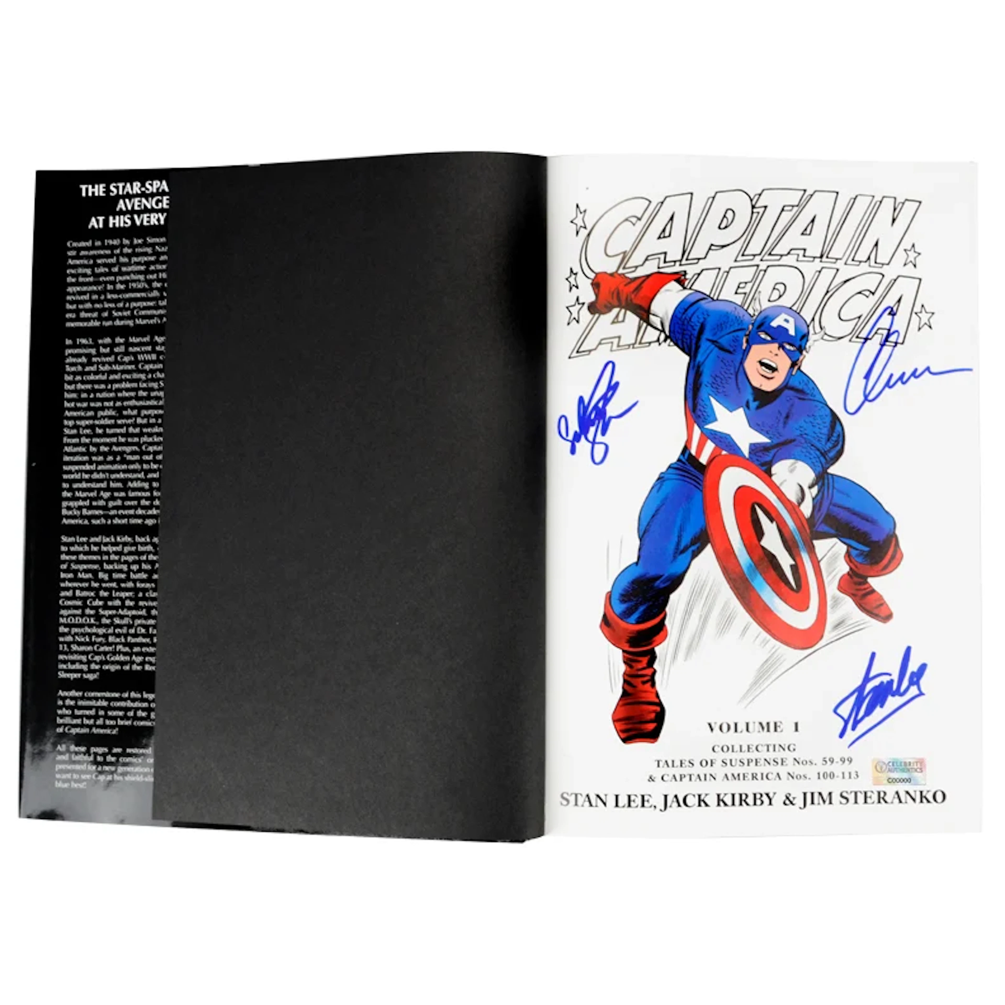 Chris Evans, Stan Lee, Sebastian Stan Autographed Captain America