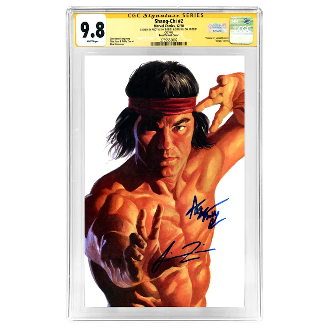 Simu Liu, Andy Le Autographed 2020 Shang-Chi #2 Alex Ross Variant