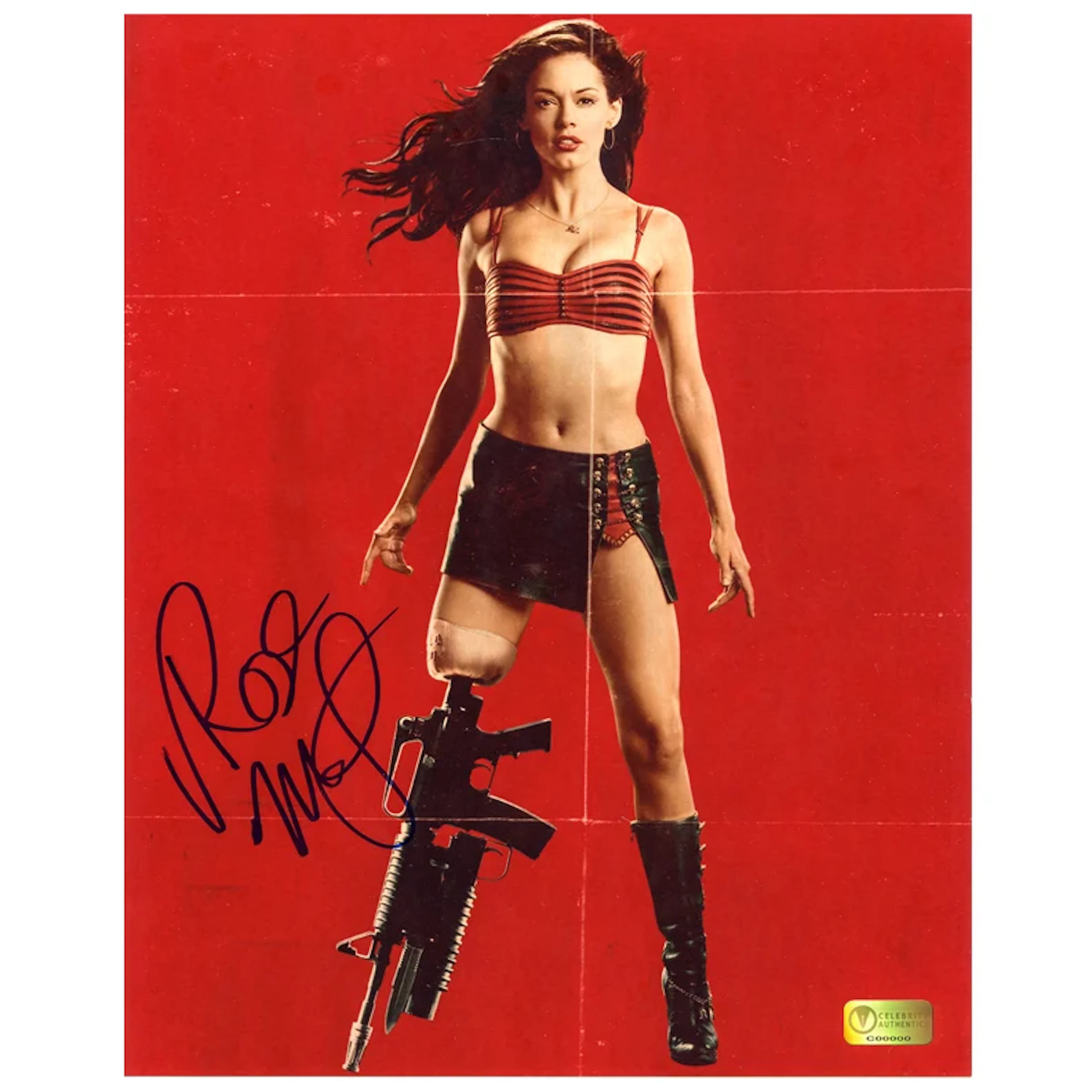 Rose McGowan Autographed Grindhouse Planet Terror 8x10 Poster Art