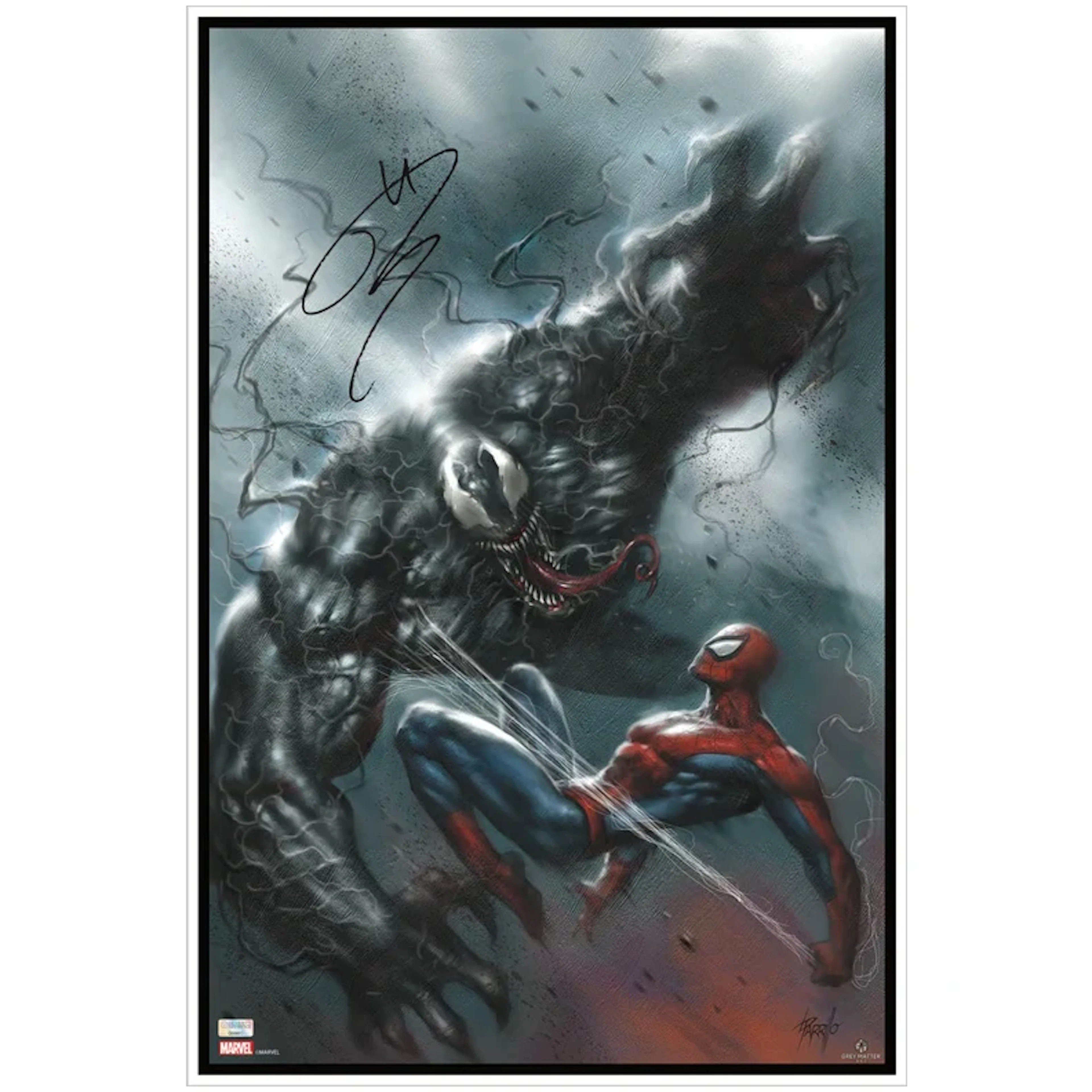 Tom Hardy Autographed Venom vs Spider-Man #21 16x24 Fine Art Giclee