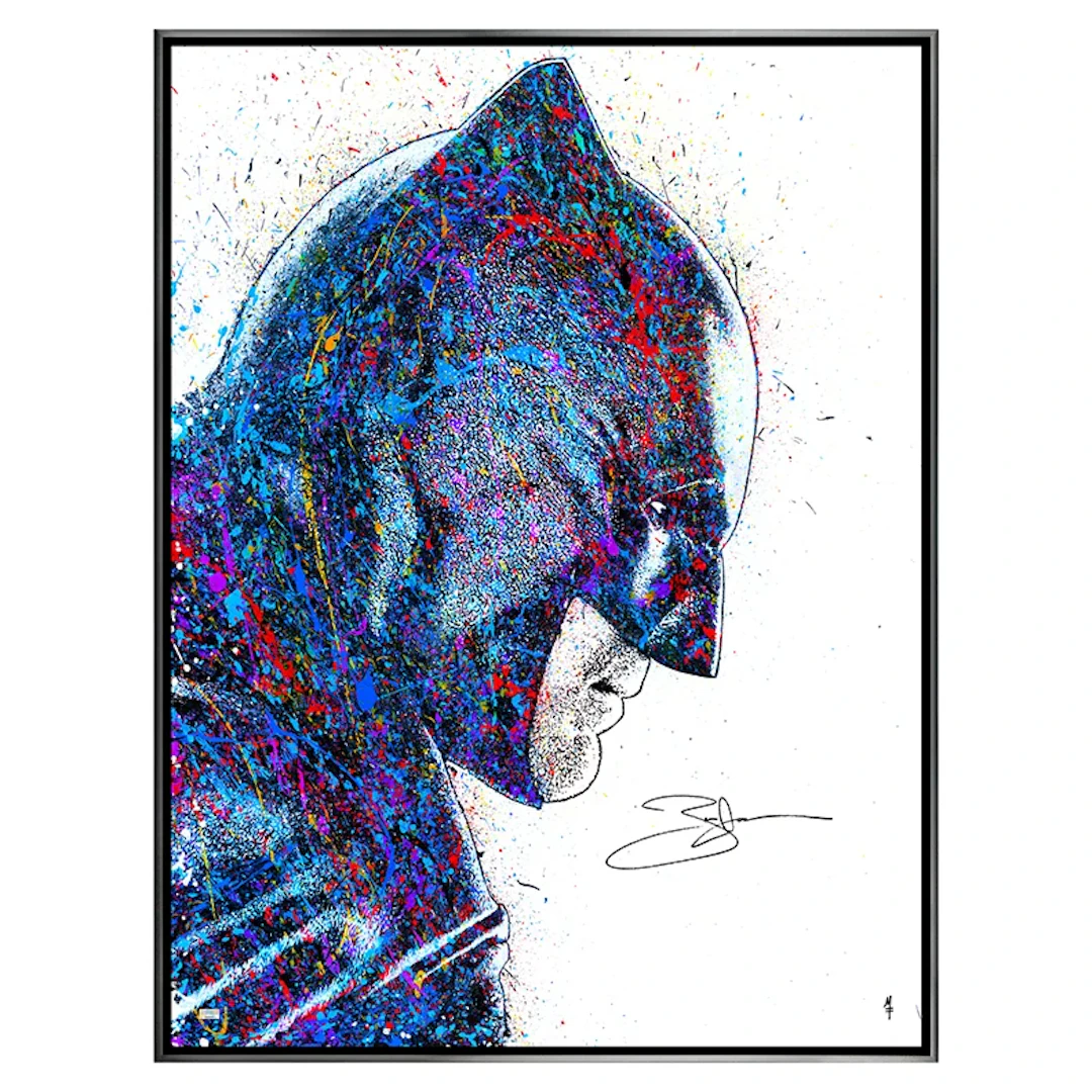 Ben Affleck Autographed Michael Ferrari Dawn of Justice Batman 31.5"×43.5"