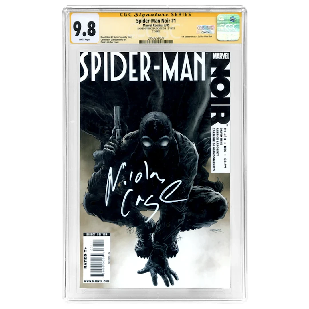 Nicolas Cage Autographed 2009 Spider-Man Noir #1 CGC SS 9.8 1st Appearance